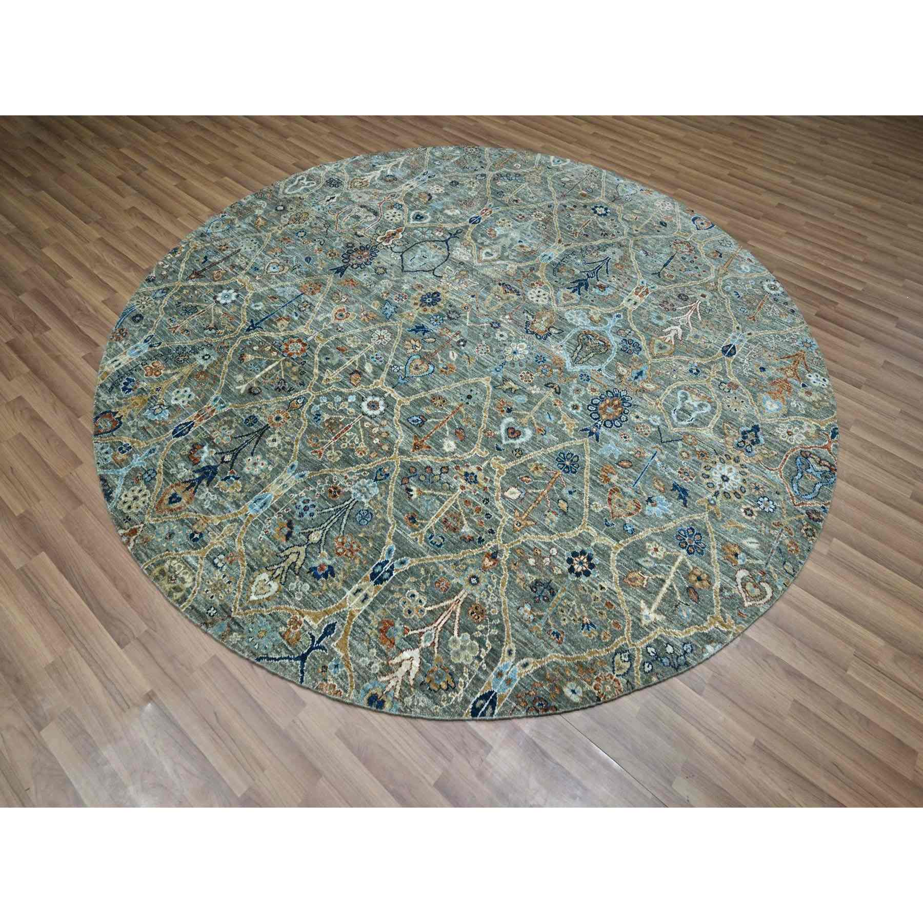 Oushak-And-Peshawar-Hand-Knotted-Rug-384565