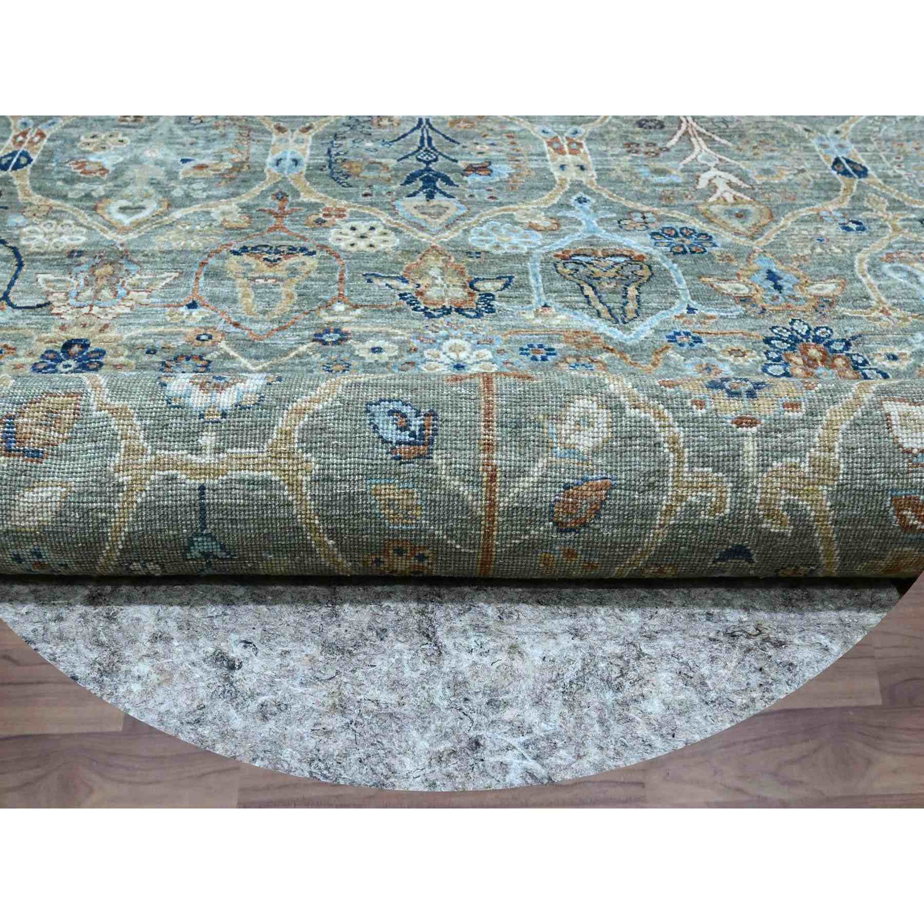 Oushak-And-Peshawar-Hand-Knotted-Rug-384565