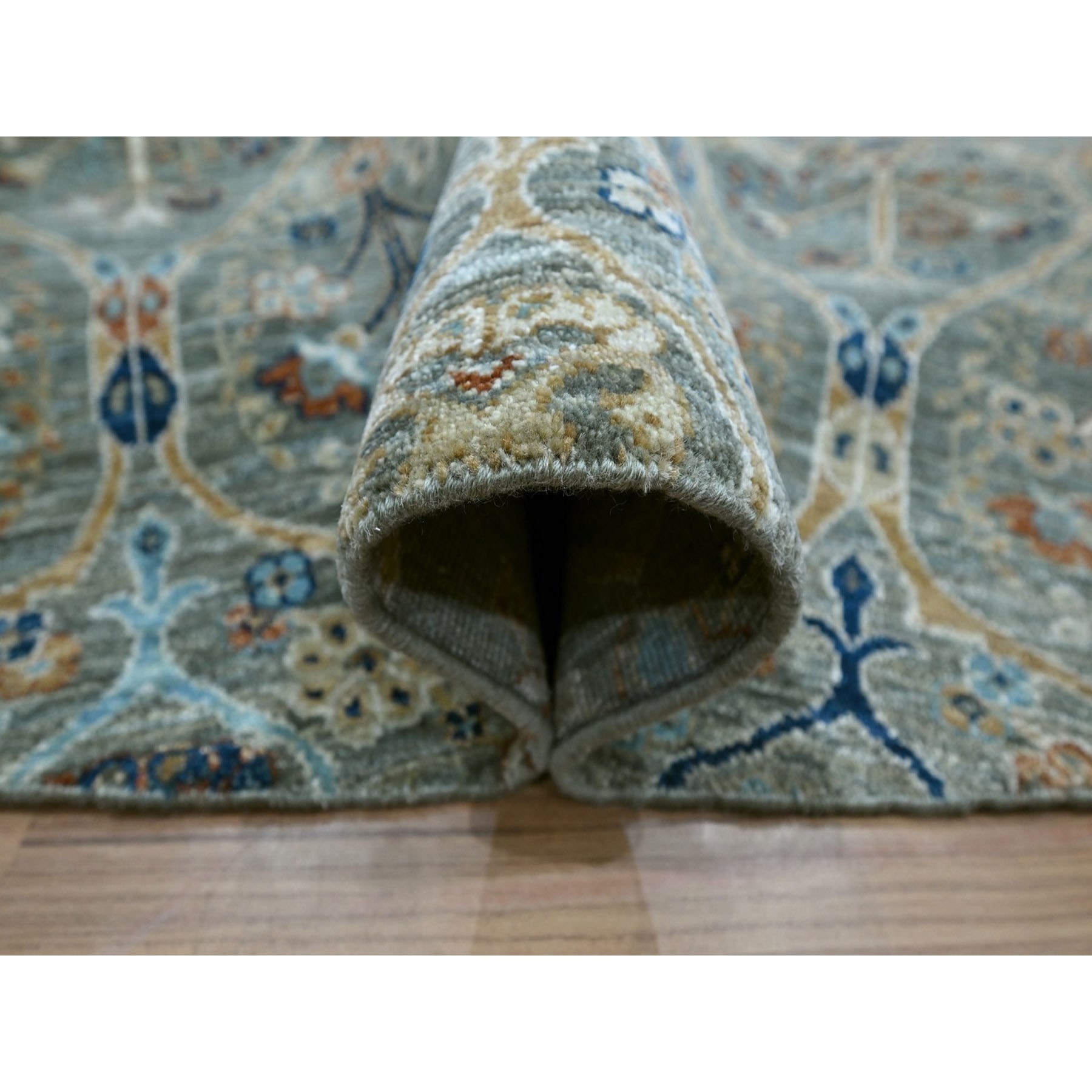 Oushak-And-Peshawar-Hand-Knotted-Rug-384565