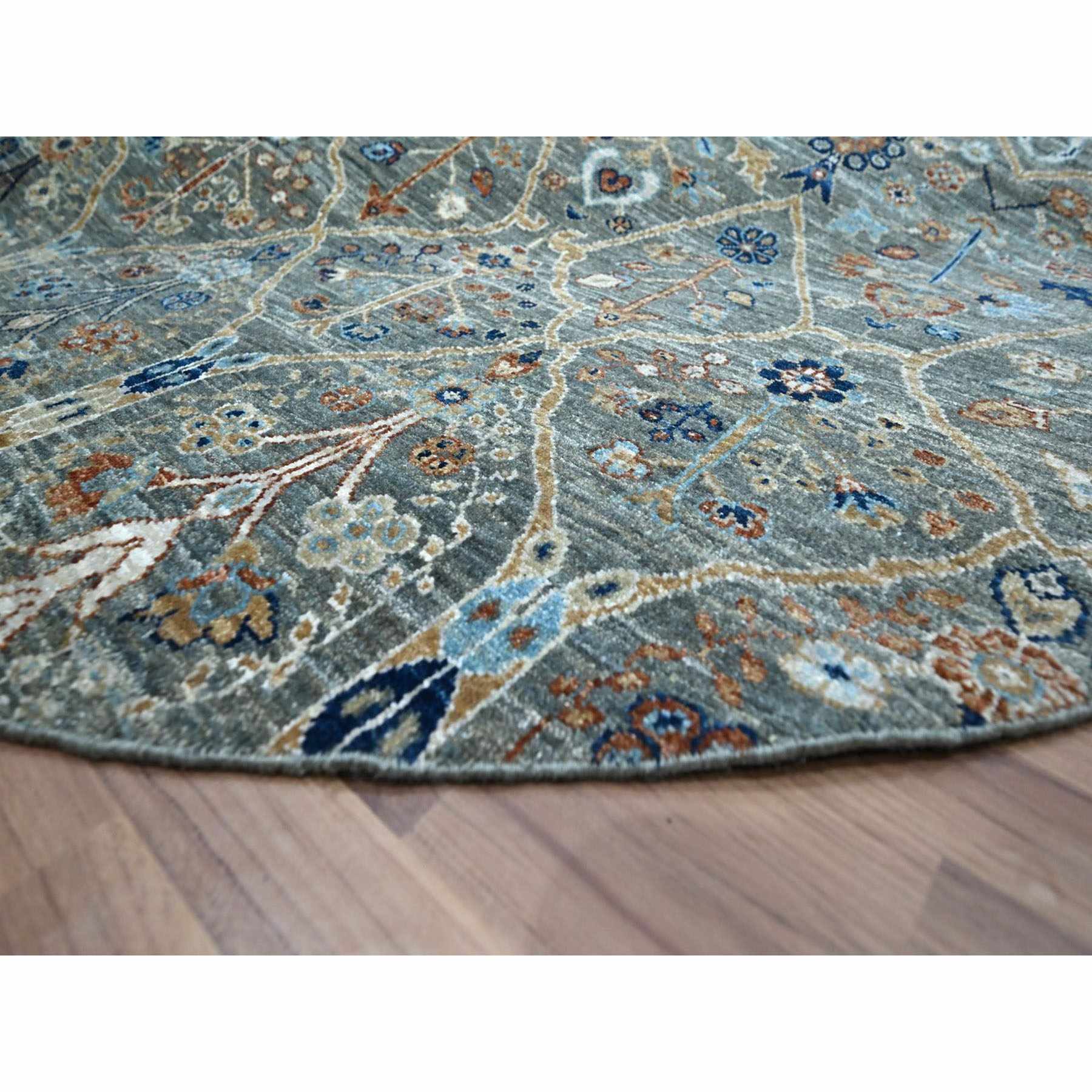 Oushak-And-Peshawar-Hand-Knotted-Rug-384565