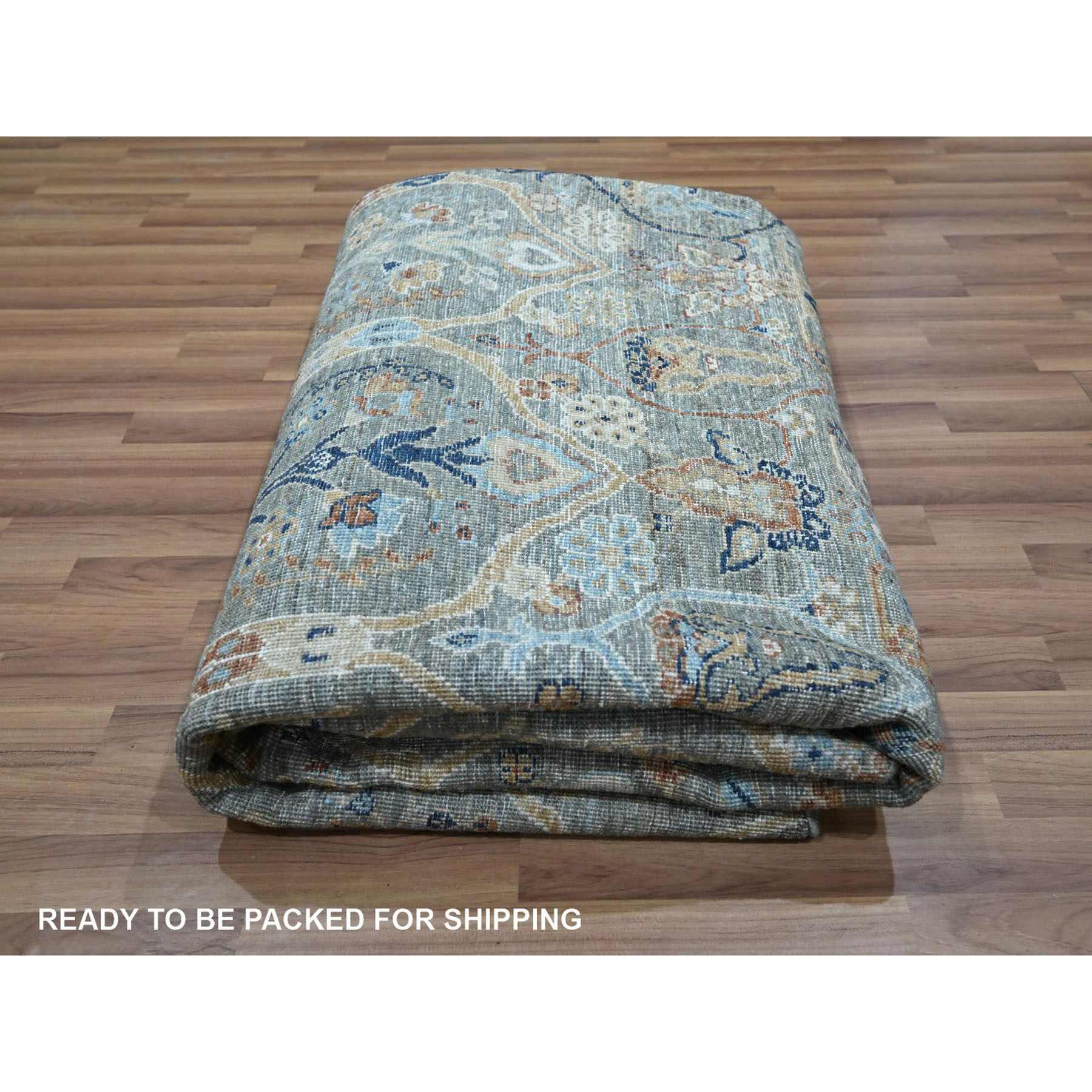 Oushak-And-Peshawar-Hand-Knotted-Rug-384565