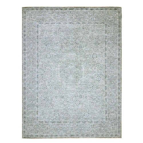 Neutral Gray, Pre Historic 14th Century Influence Mamluk Design, Natural Dyes, Hand Knotted, Pure Wool, Oriental 