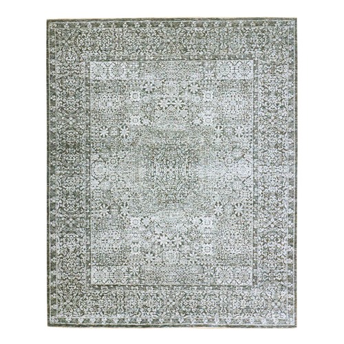 Sonic Gray, Pre Historic 14th Century Influence, Mamluk Design, Natural Dyes, Hand Knotted, Pure Wool, Oriental 