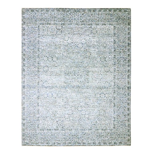 Slate Gray, Pre Historic 14th Century Influence, Mamluk Design, Natural Dyes, Hand Knotted, 100% Wool, Oriental 