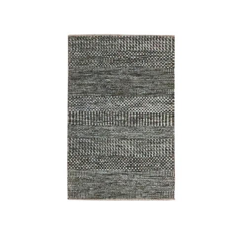 Cedar Brown, Modern Grass Design, Tone on Tone, Hand Knotted, Wool with touch of Silk, Lush and Plush, Sample, Mat, Oriental 