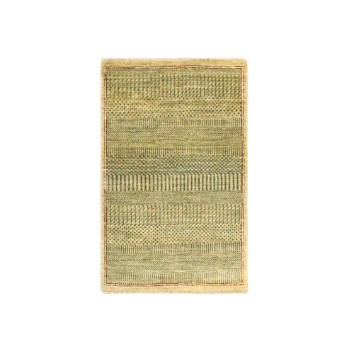Honey Brown, Hand Knotted, Modern Grass Design, Wool with touch of Silk, Tone on Tone, Lush and Plush, Mat, Oriental 