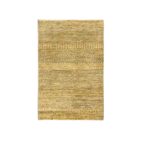 Honey Brown, Wool with touch of Silk, Tone on Tone, Lush and Plush, Hand Knotted, Modern Grass Design, Sample, Mat, Oriental 