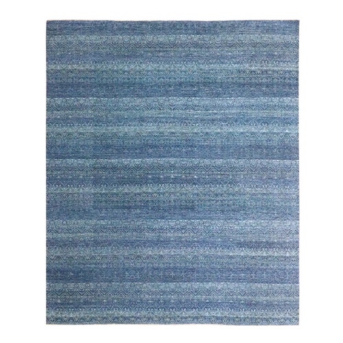 Yonder Blue, Kohinoor Herat Pattern, Small Geometric Repetitive Diamond Design, Hand Knotted, Soft Wool, Tone on Tone, Oriental 