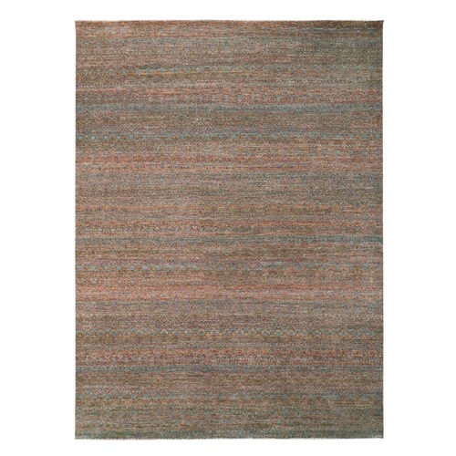 Rust Red, Tone on Tone, Kohinoor Herat Pattern, Small Geometric Repetitive Diamond Design, Hand Knotted, Soft Wool, Oriental 