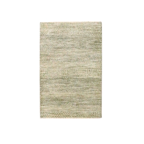 Cedar Brown, Modern Grass Design, Tone on Tone, Hand Knotted, Undyed Natural Wool, Mat, Sample, Oriental 