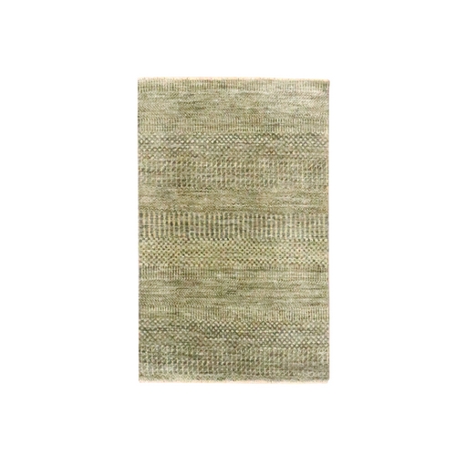 Coffee Brown, Modern Grass Design, Hand Knotted, Wool with touch of Silk, Tone on Tone, Lush and Plush, Mat, Sample, Oriental 