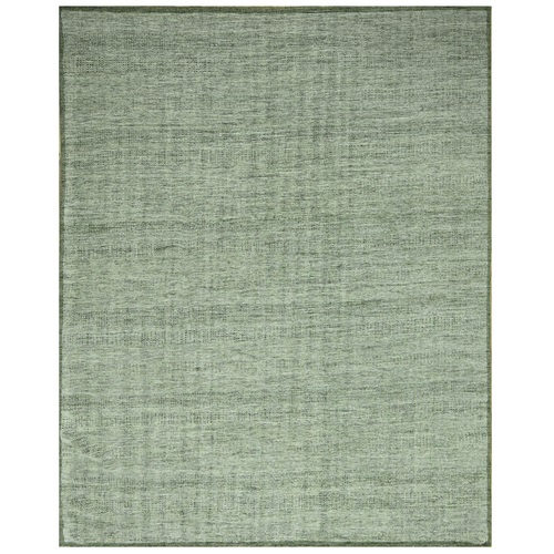Basil Green, Natural Wool, Oxidized and Distressed Grass Design with Exposed Warps, Hand Knotted XL, Oversized, Oriental 