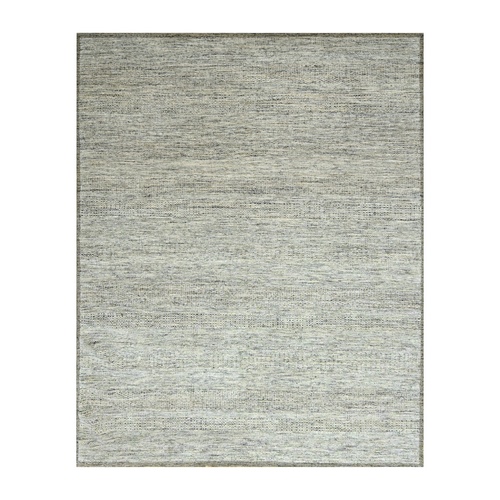 Beaver Brown, Oxidized and Distressed Grass Design with Exposed Warps, Natural Wool, Hand Knotted, Oriental 