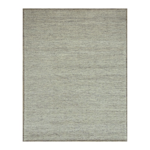 Beaver Brown, Organic Wool, Hand Knotted, Oxidized & Distressed Grass Design with Exposed Warps, Oriental 
