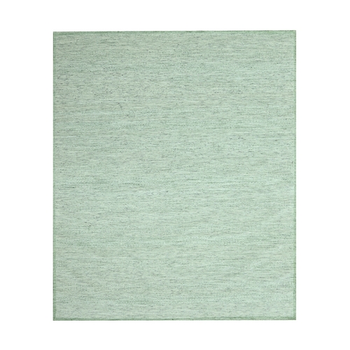 Basil Green, 100% Wool, Oxidized and Distressed Grass Design with Exposed Warps, Hand Knotted, Oriental 