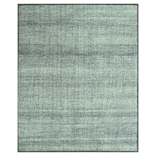 Charcoal Black, Hand Knotted, 100% Wool, Oxidized and Distressed Grass Design with Exposed Warps, Oversized, XL, Oriental 