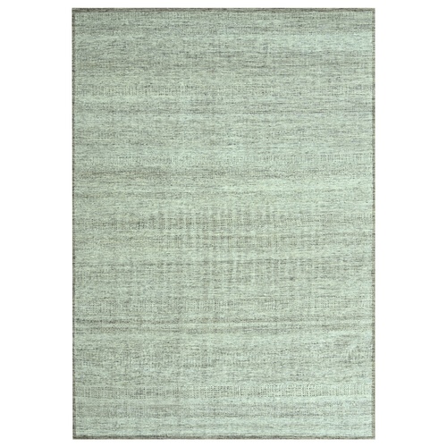 Beaver Brown, 100% Wool, Oxidized and Distressed Grass Design with Exposed Warps, Hand Knotted, Oriental 