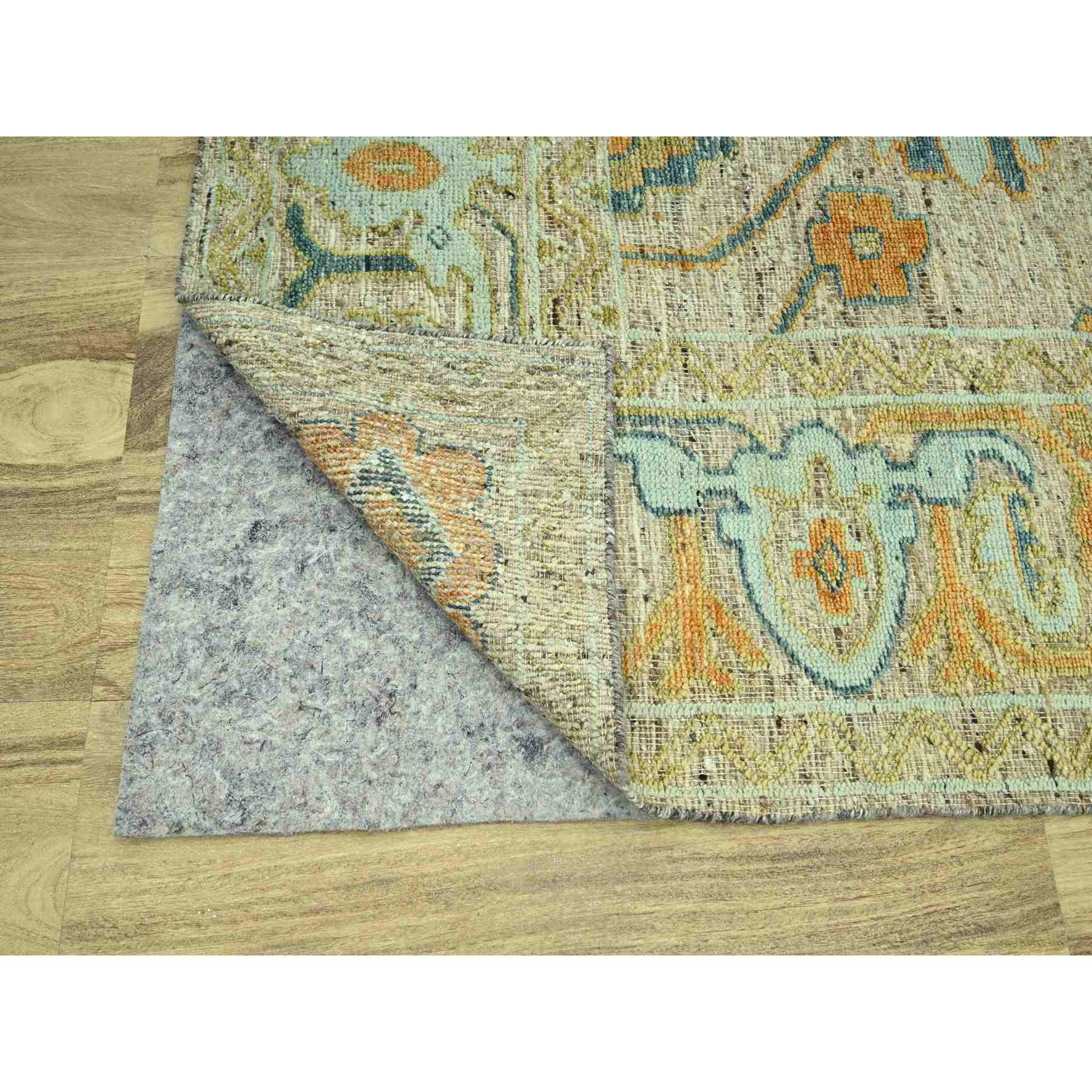 Oushak-And-Peshawar-Hand-Knotted-Rug-385020