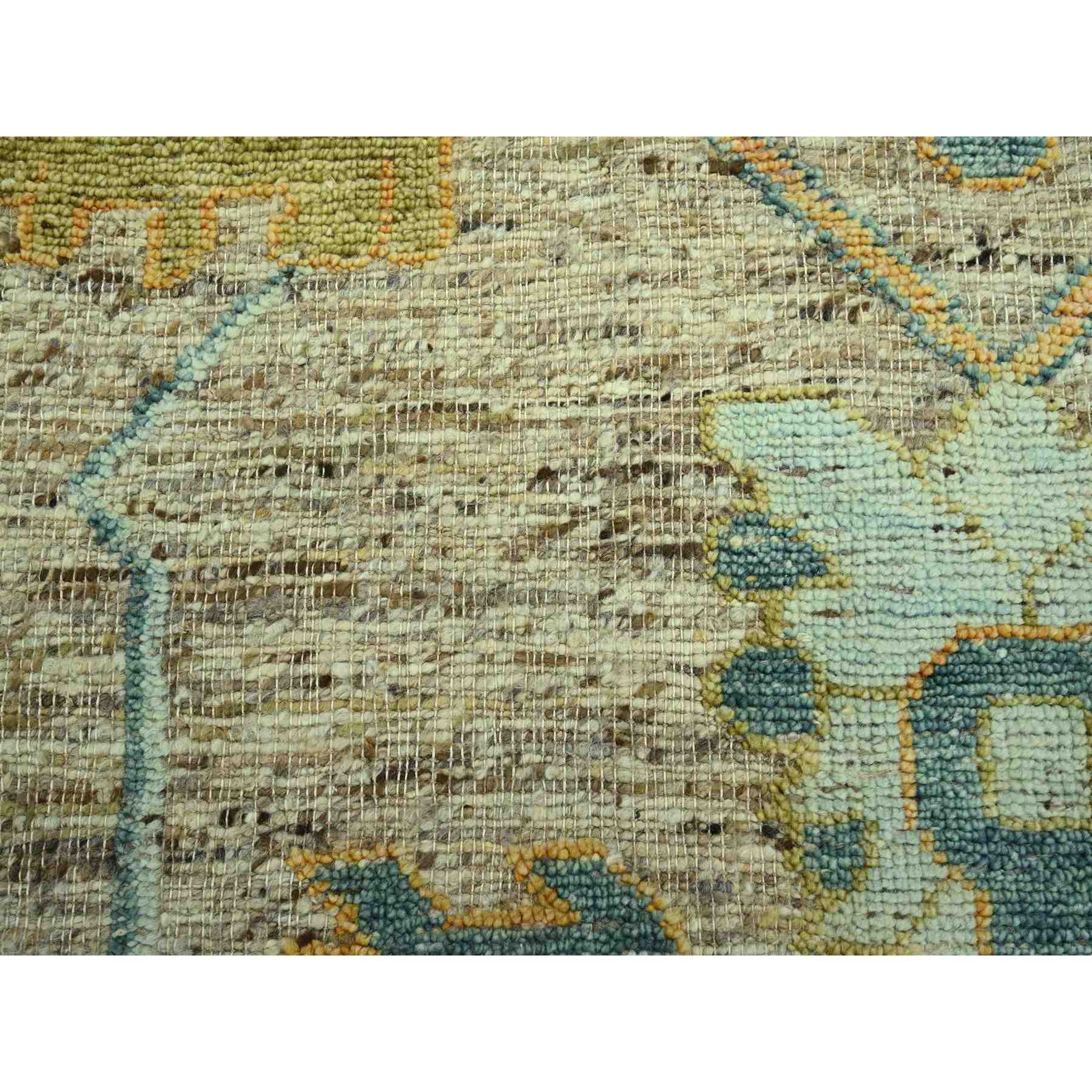 Oushak-And-Peshawar-Hand-Knotted-Rug-385020