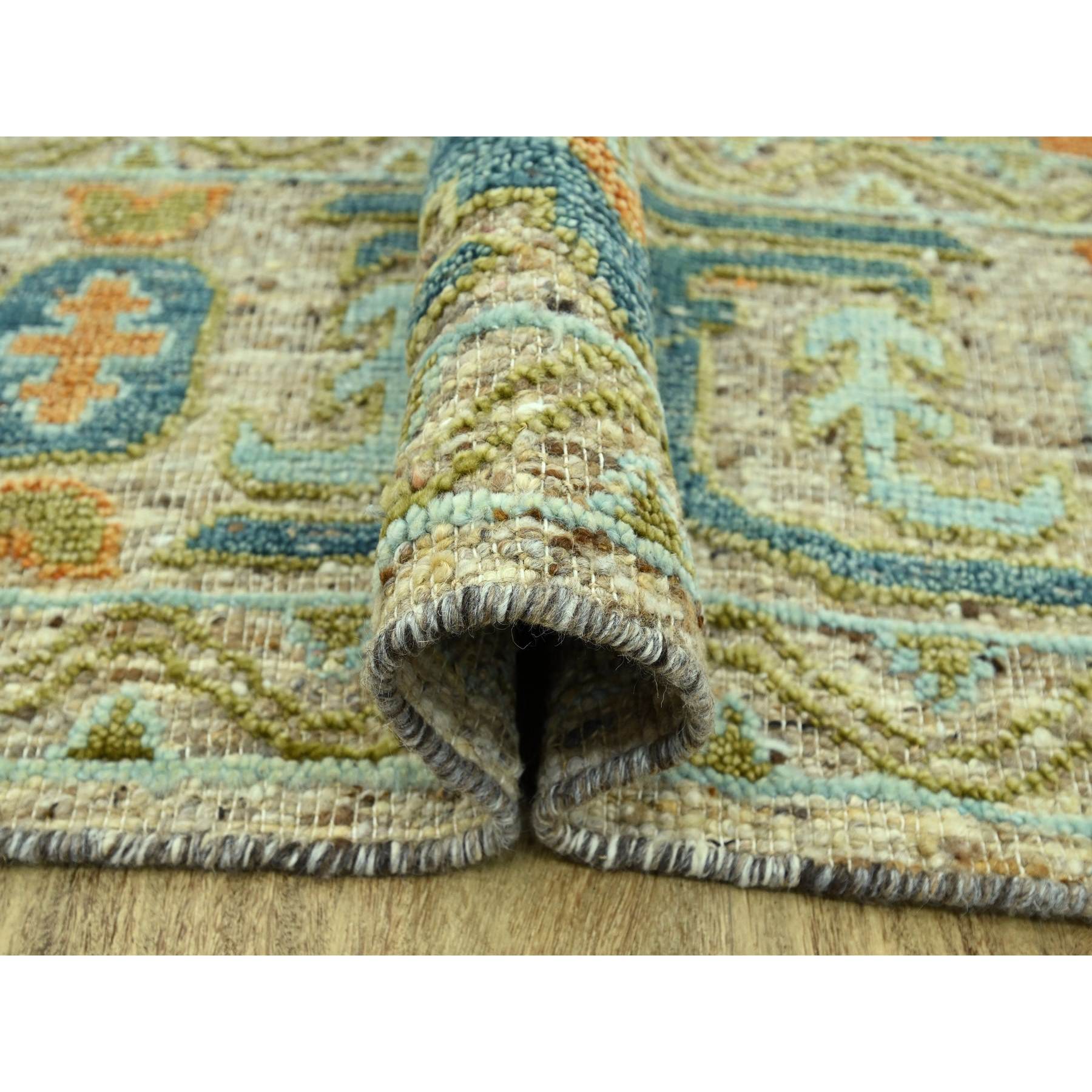 Oushak-And-Peshawar-Hand-Knotted-Rug-385025