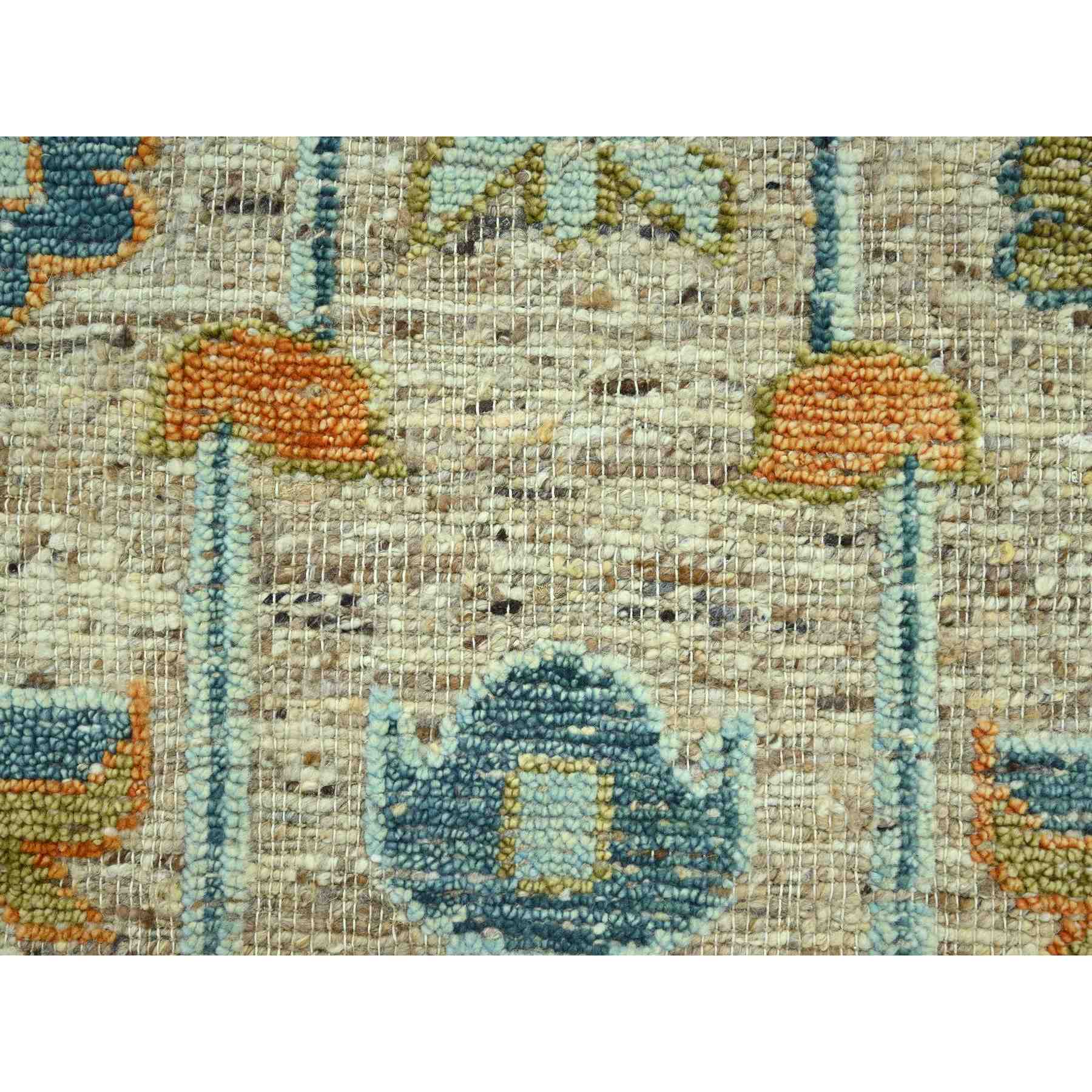 Oushak-And-Peshawar-Hand-Knotted-Rug-385025