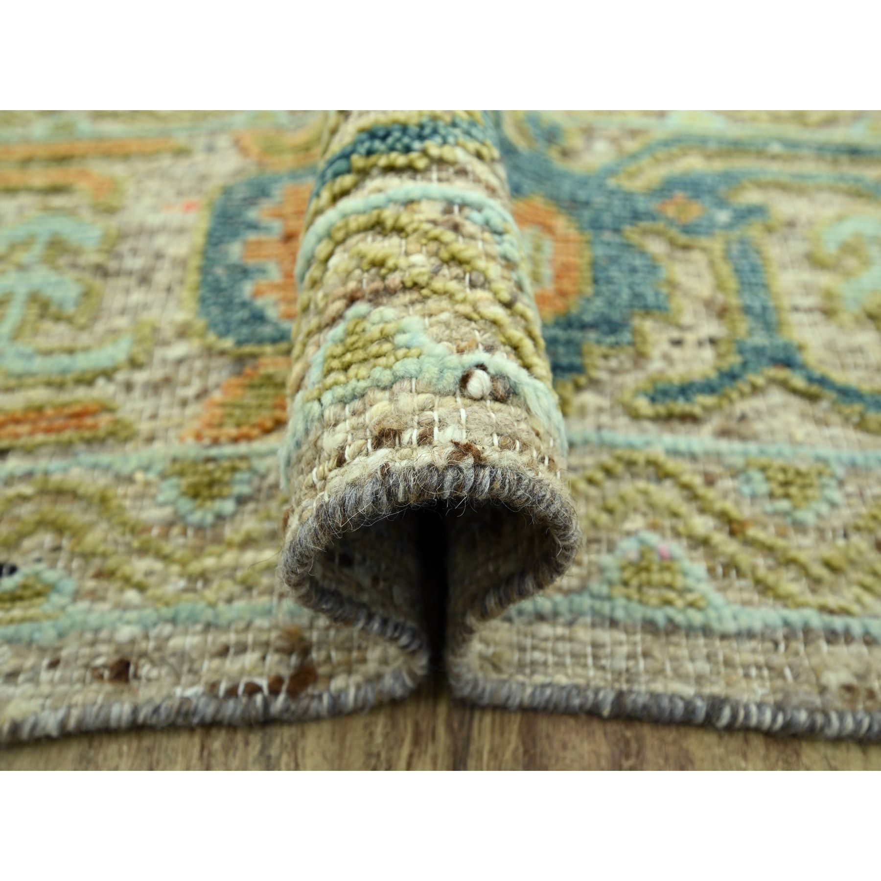 Oushak-And-Peshawar-Hand-Knotted-Rug-385030