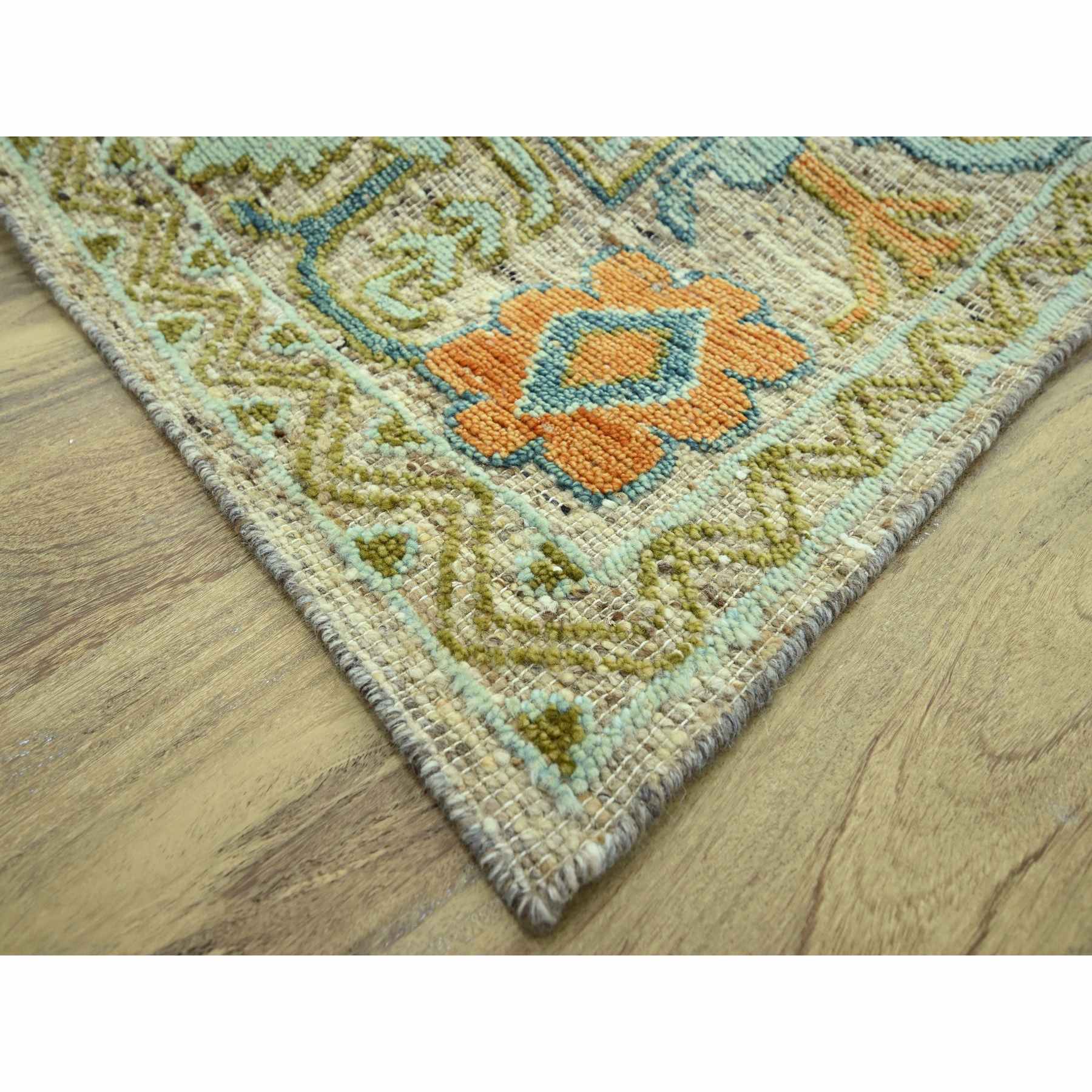 Oushak-And-Peshawar-Hand-Knotted-Rug-385030