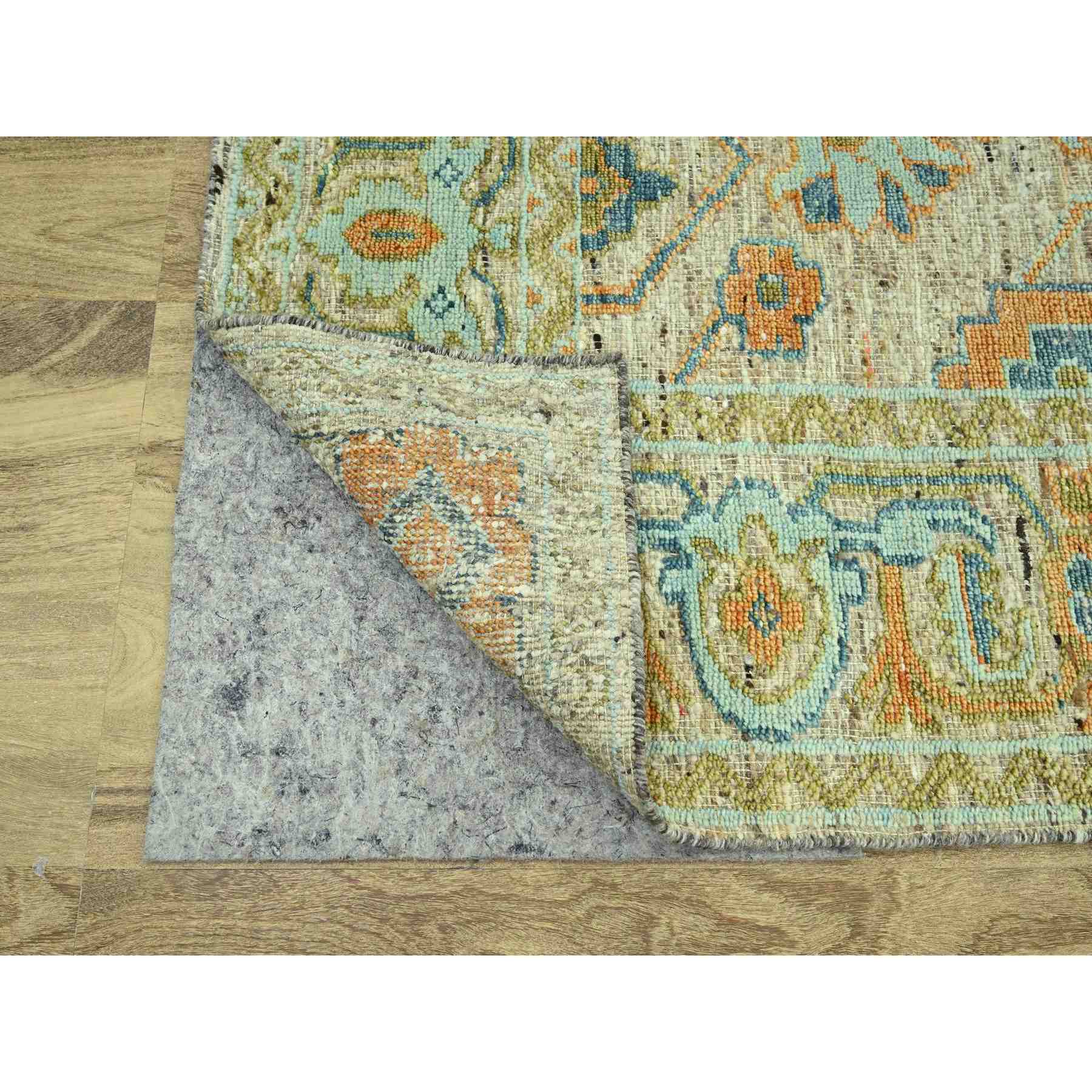 Oushak-And-Peshawar-Hand-Knotted-Rug-385035