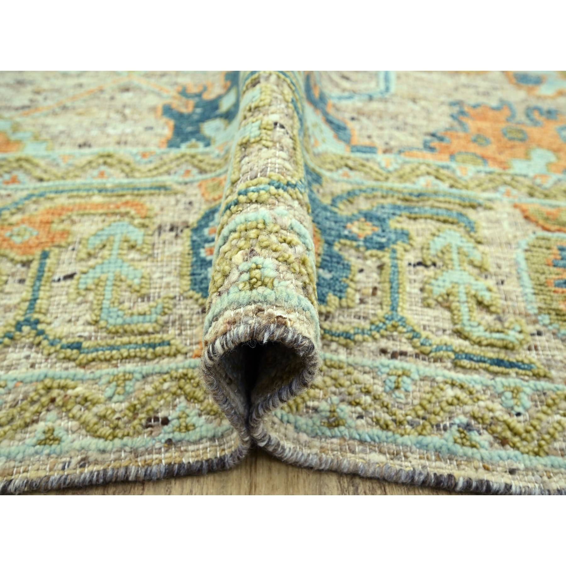 Oushak-And-Peshawar-Hand-Knotted-Rug-385035