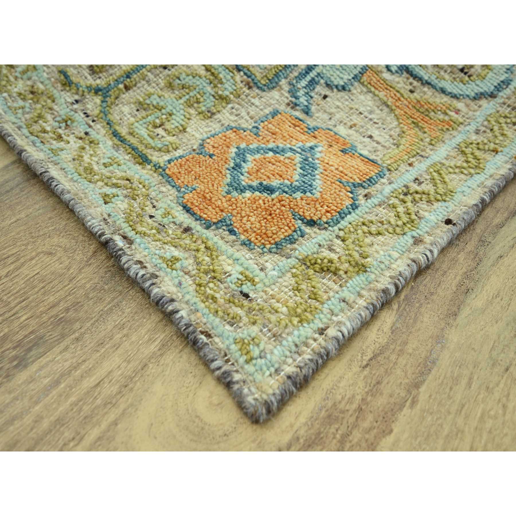 Oushak-And-Peshawar-Hand-Knotted-Rug-385035