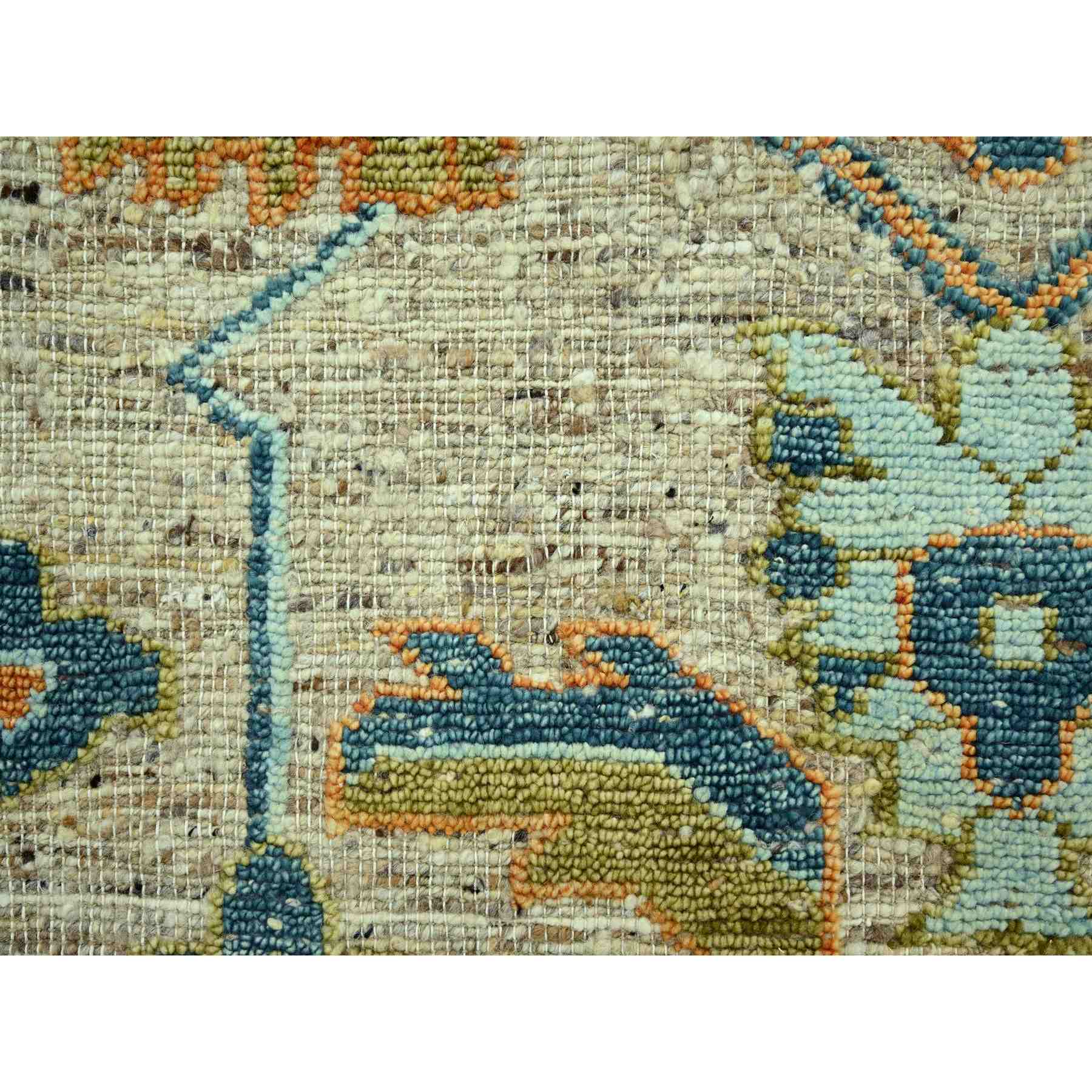 Oushak-And-Peshawar-Hand-Knotted-Rug-385035