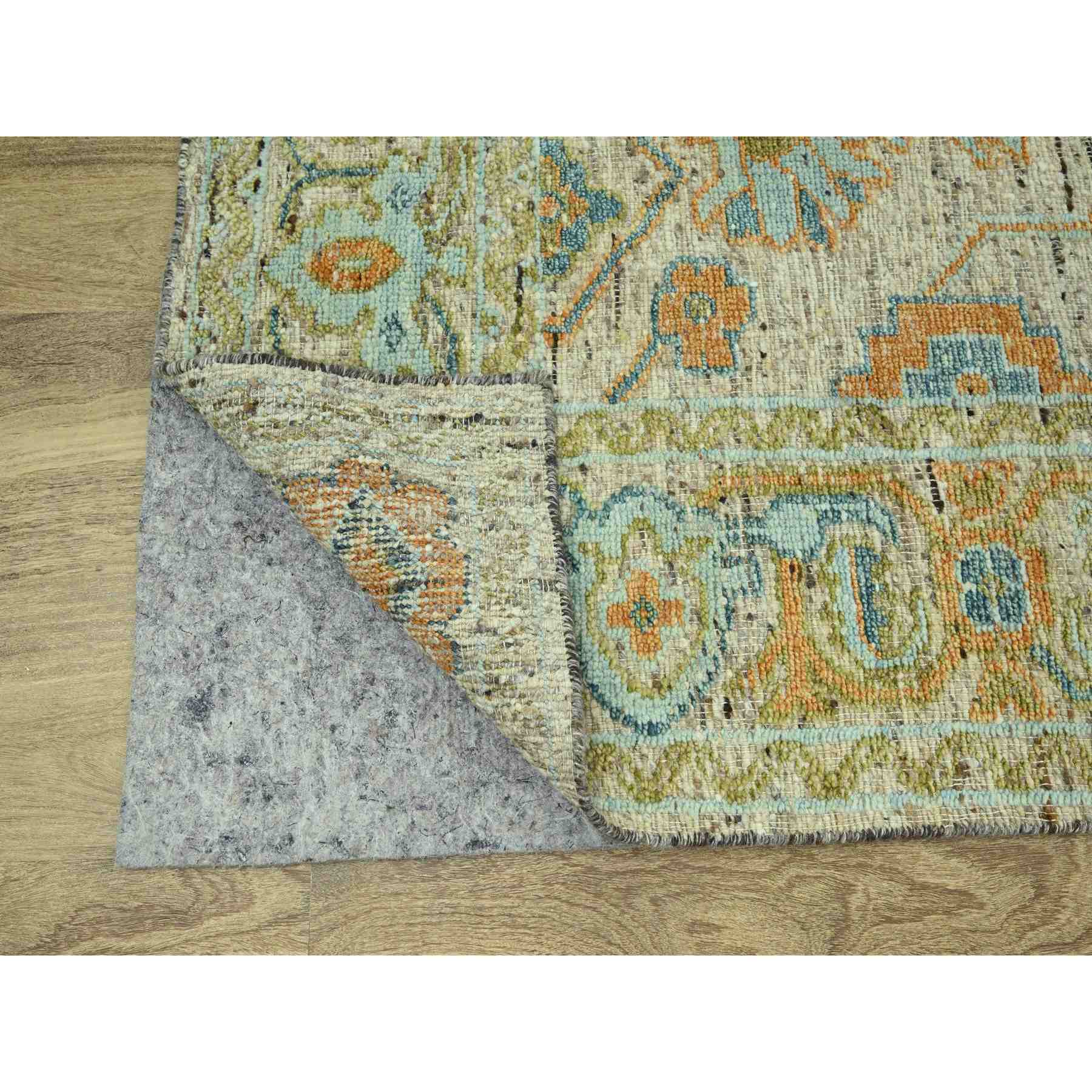 Oushak-And-Peshawar-Hand-Knotted-Rug-385040