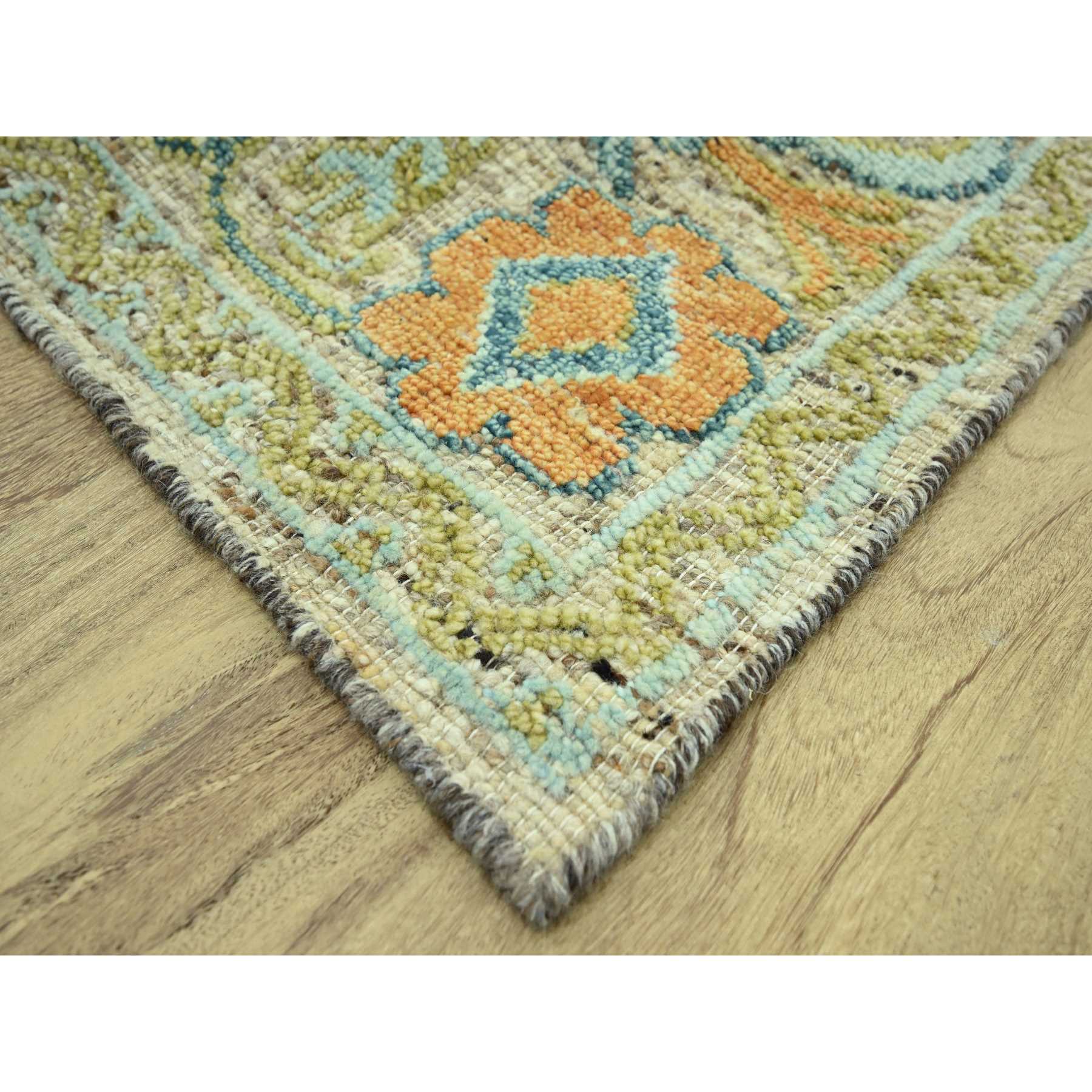 Oushak-And-Peshawar-Hand-Knotted-Rug-385040