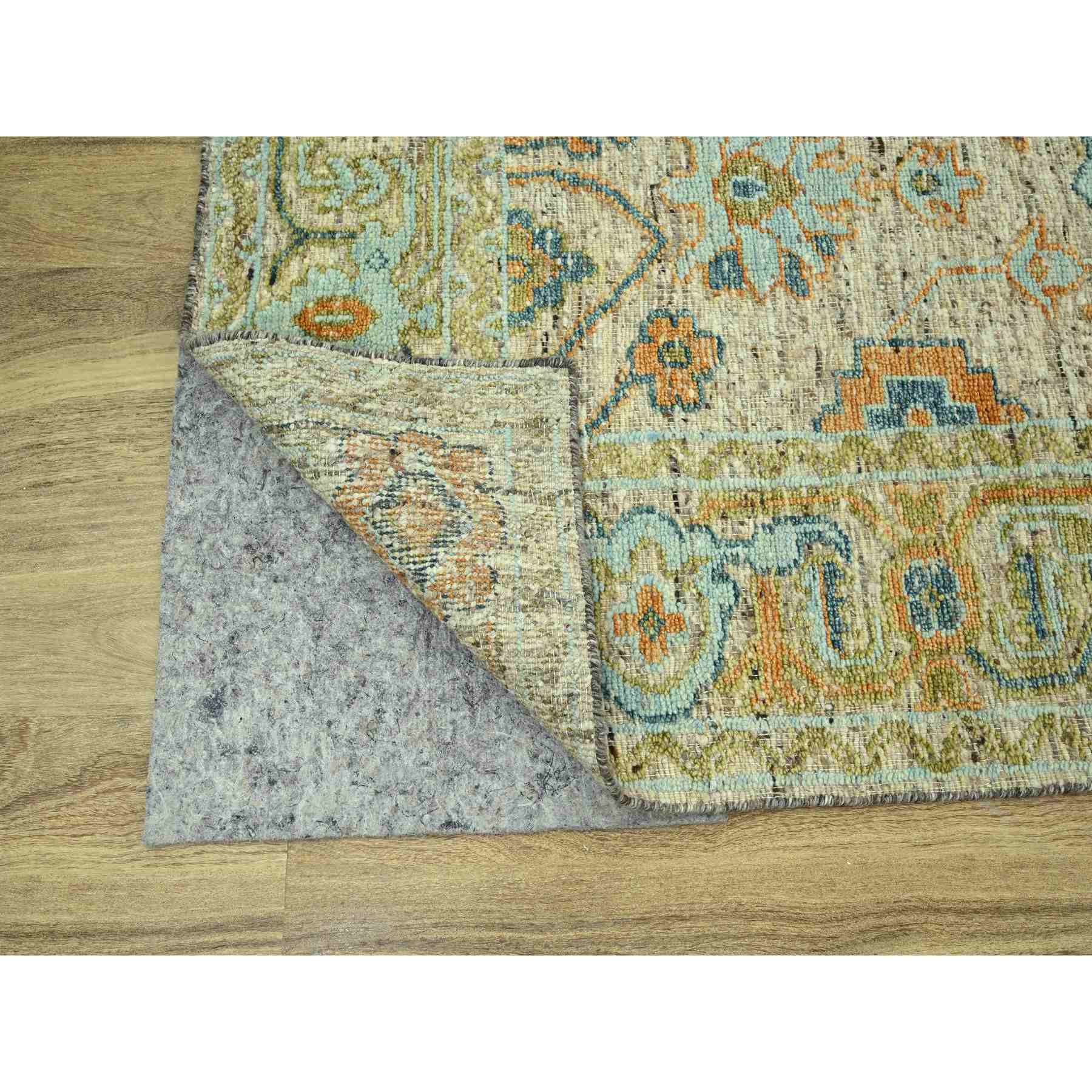 Oushak-And-Peshawar-Hand-Knotted-Rug-385045