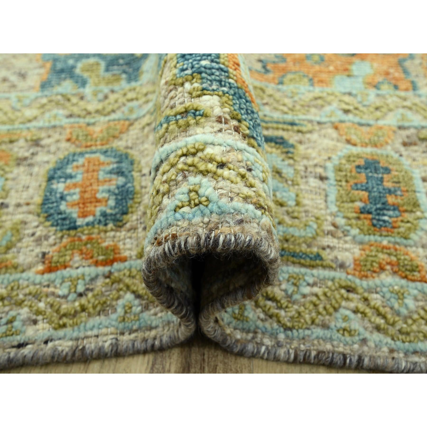Oushak-And-Peshawar-Hand-Knotted-Rug-385045
