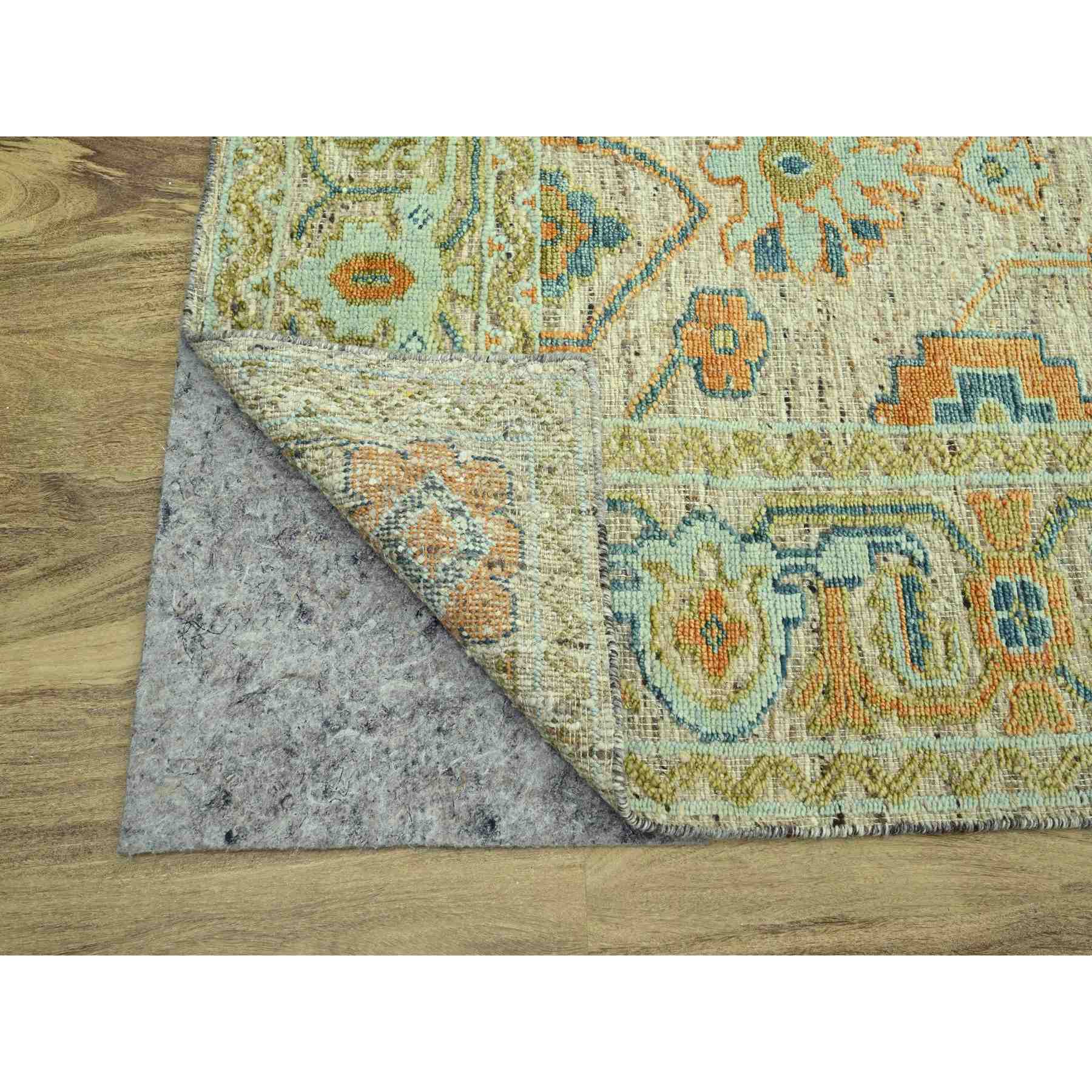 Oushak-And-Peshawar-Hand-Knotted-Rug-385050