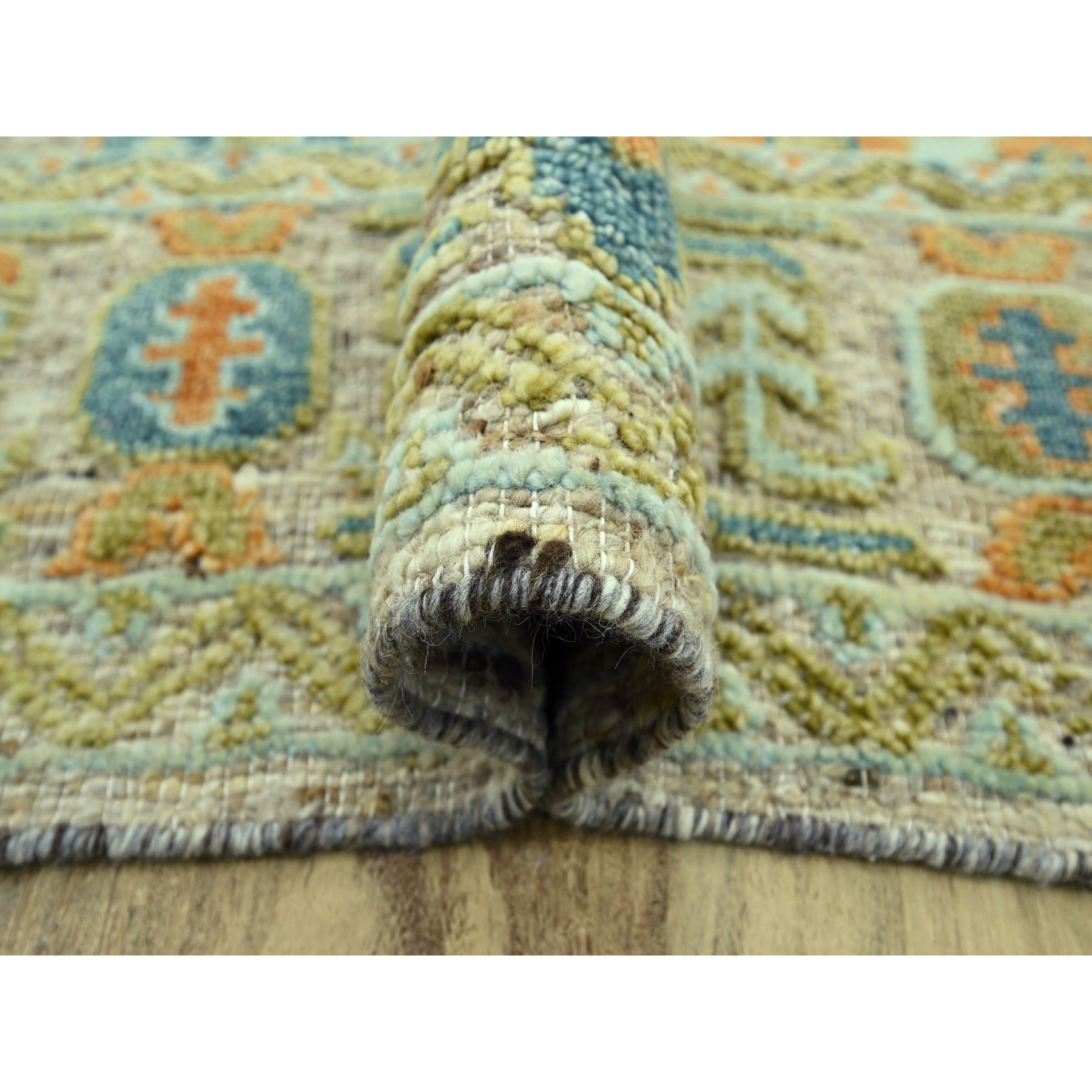 Oushak-And-Peshawar-Hand-Knotted-Rug-385050