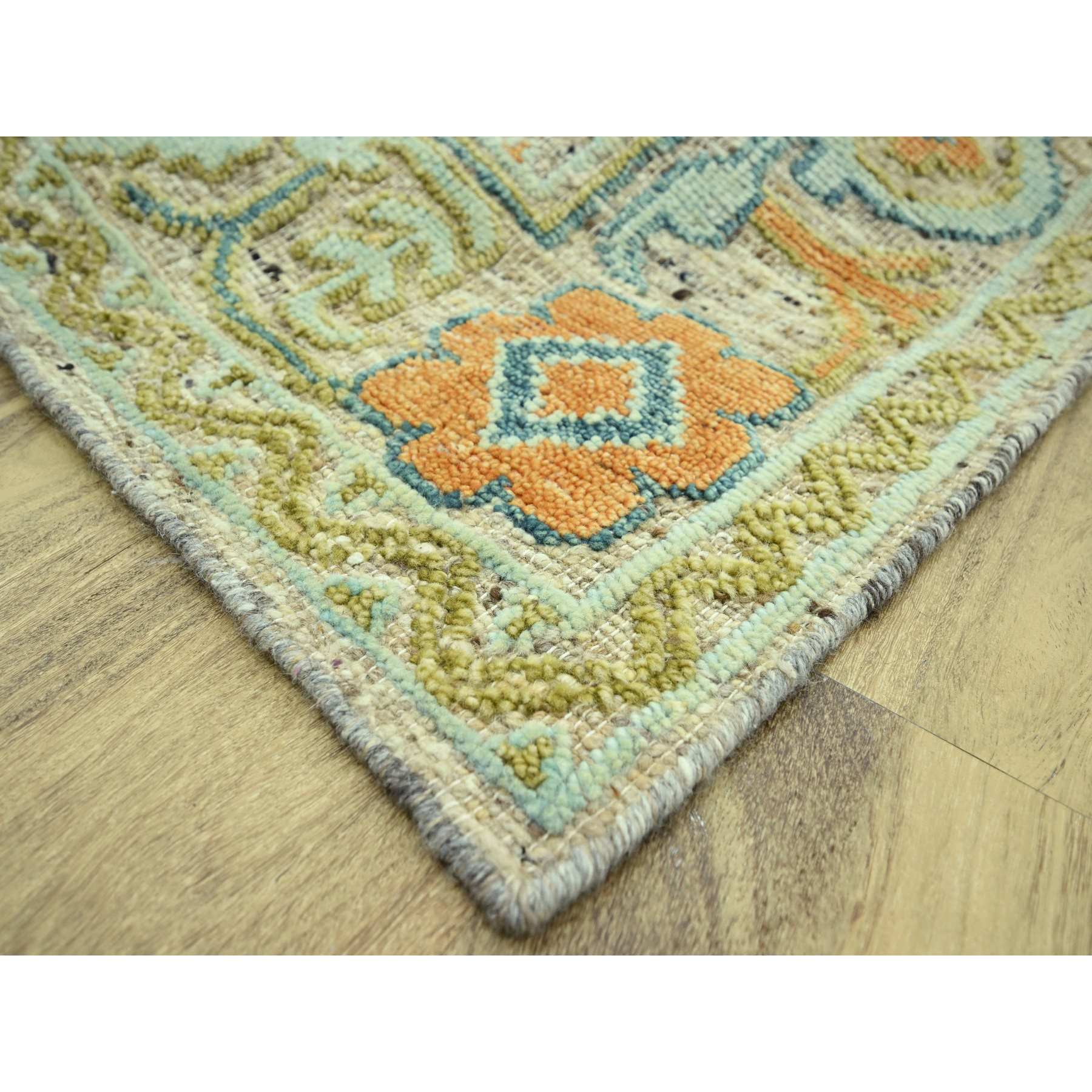 Oushak-And-Peshawar-Hand-Knotted-Rug-385050