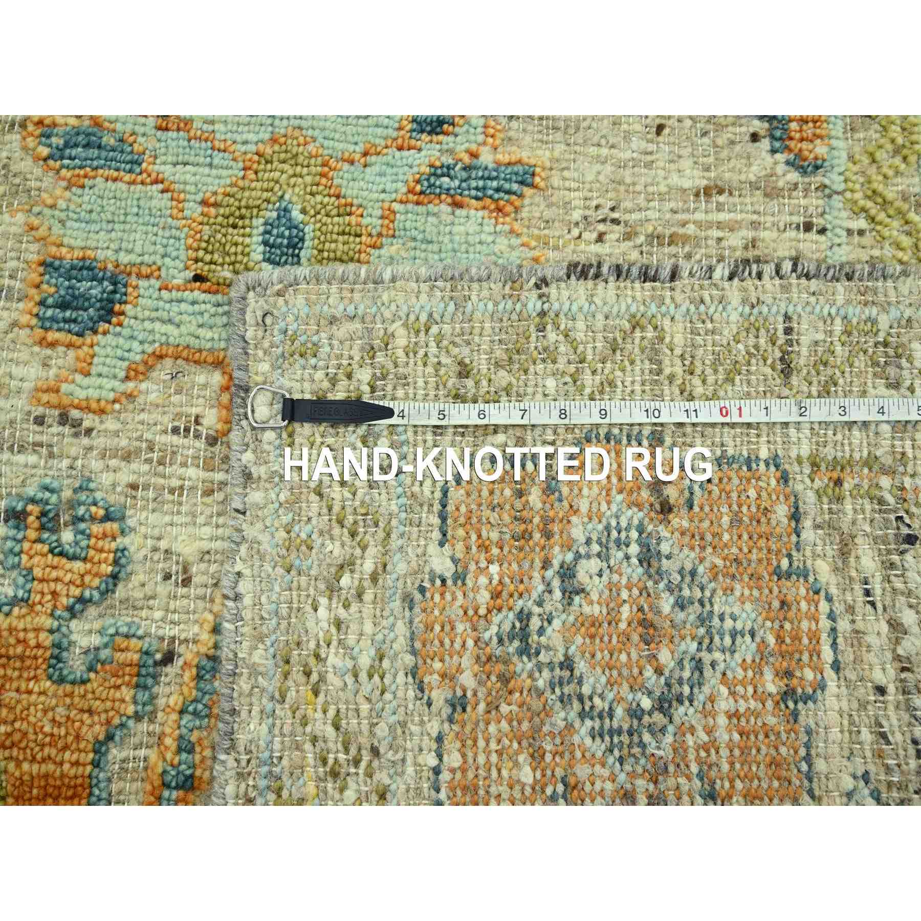 Oushak-And-Peshawar-Hand-Knotted-Rug-385050