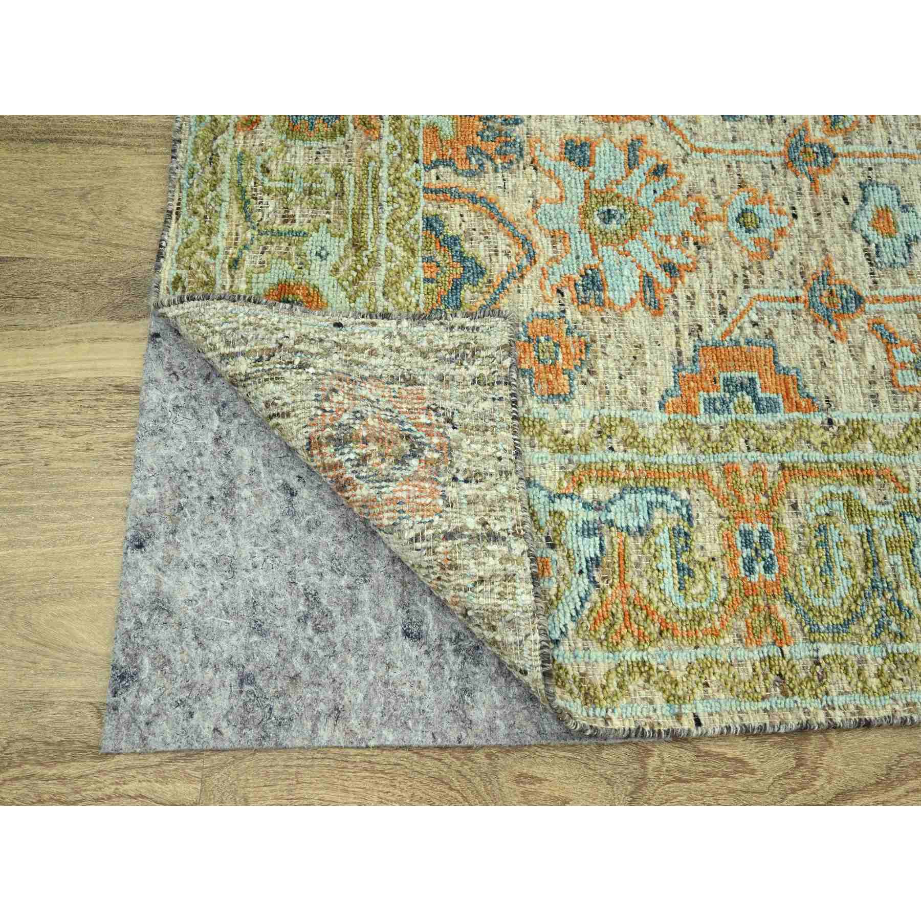 Oushak-And-Peshawar-Hand-Knotted-Rug-385055