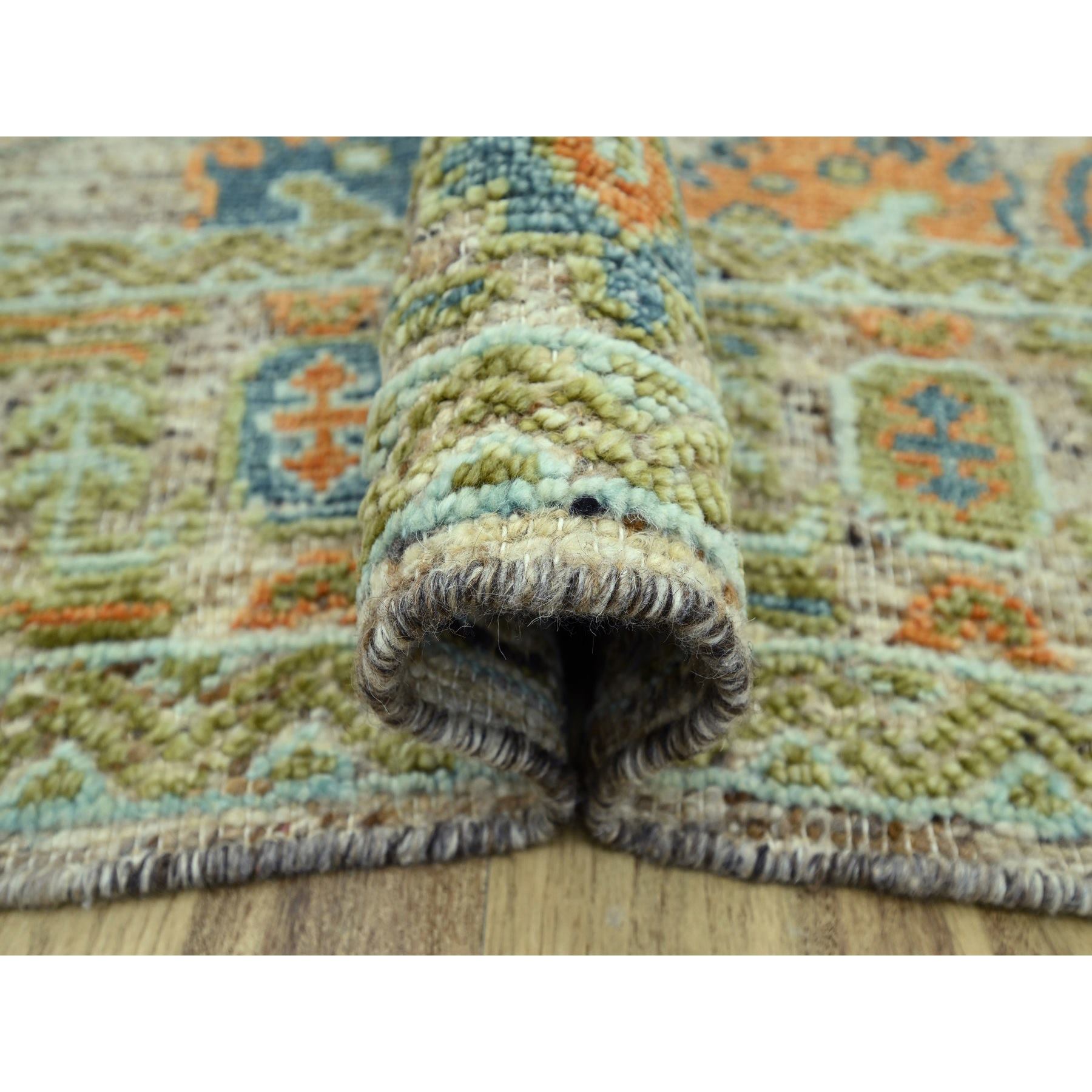 Oushak-And-Peshawar-Hand-Knotted-Rug-385055