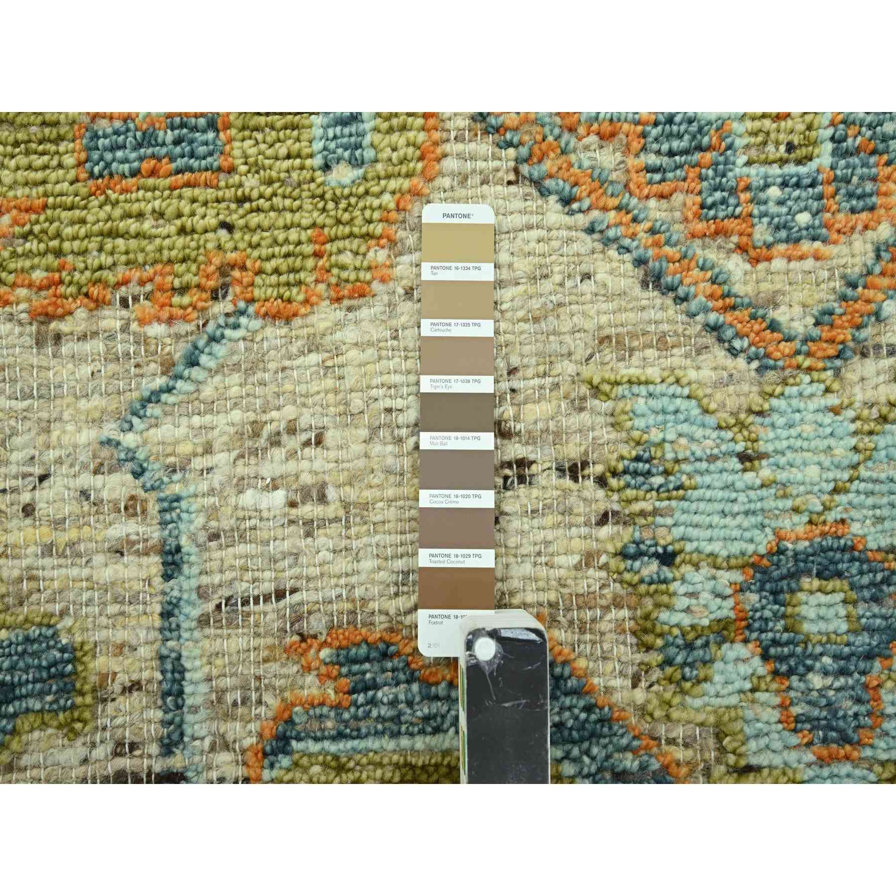 Oushak-And-Peshawar-Hand-Knotted-Rug-385055