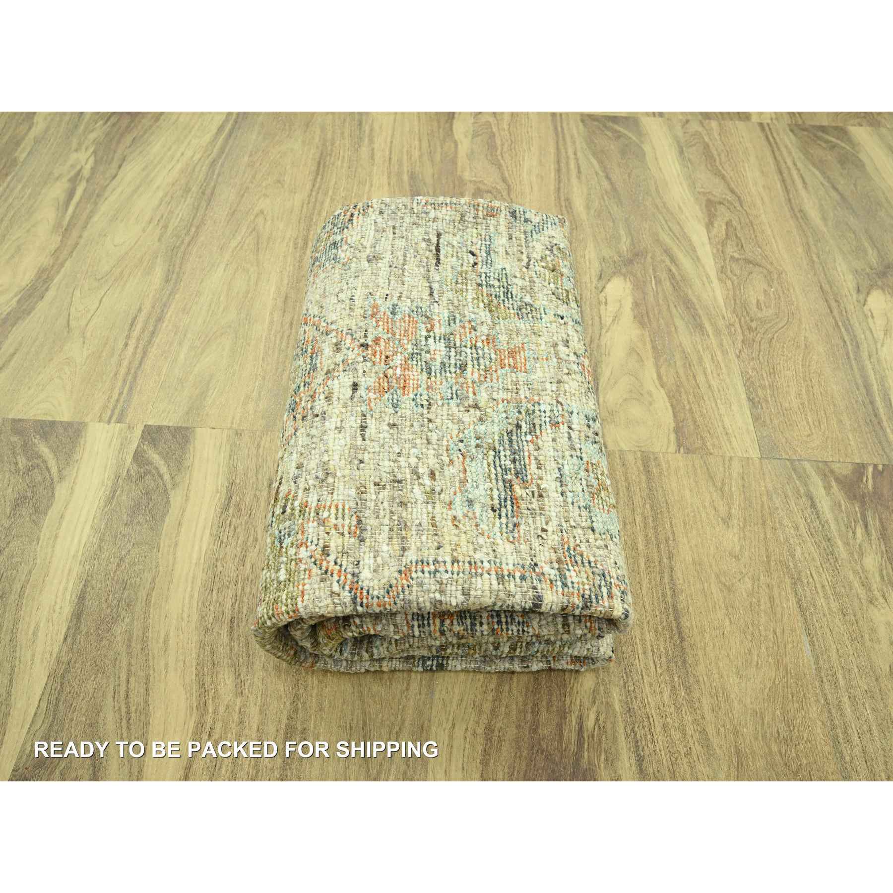 Oushak-And-Peshawar-Hand-Knotted-Rug-385055