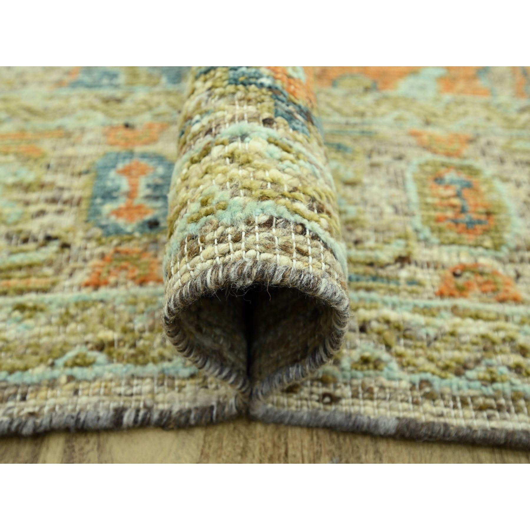 Oushak-And-Peshawar-Hand-Knotted-Rug-385060