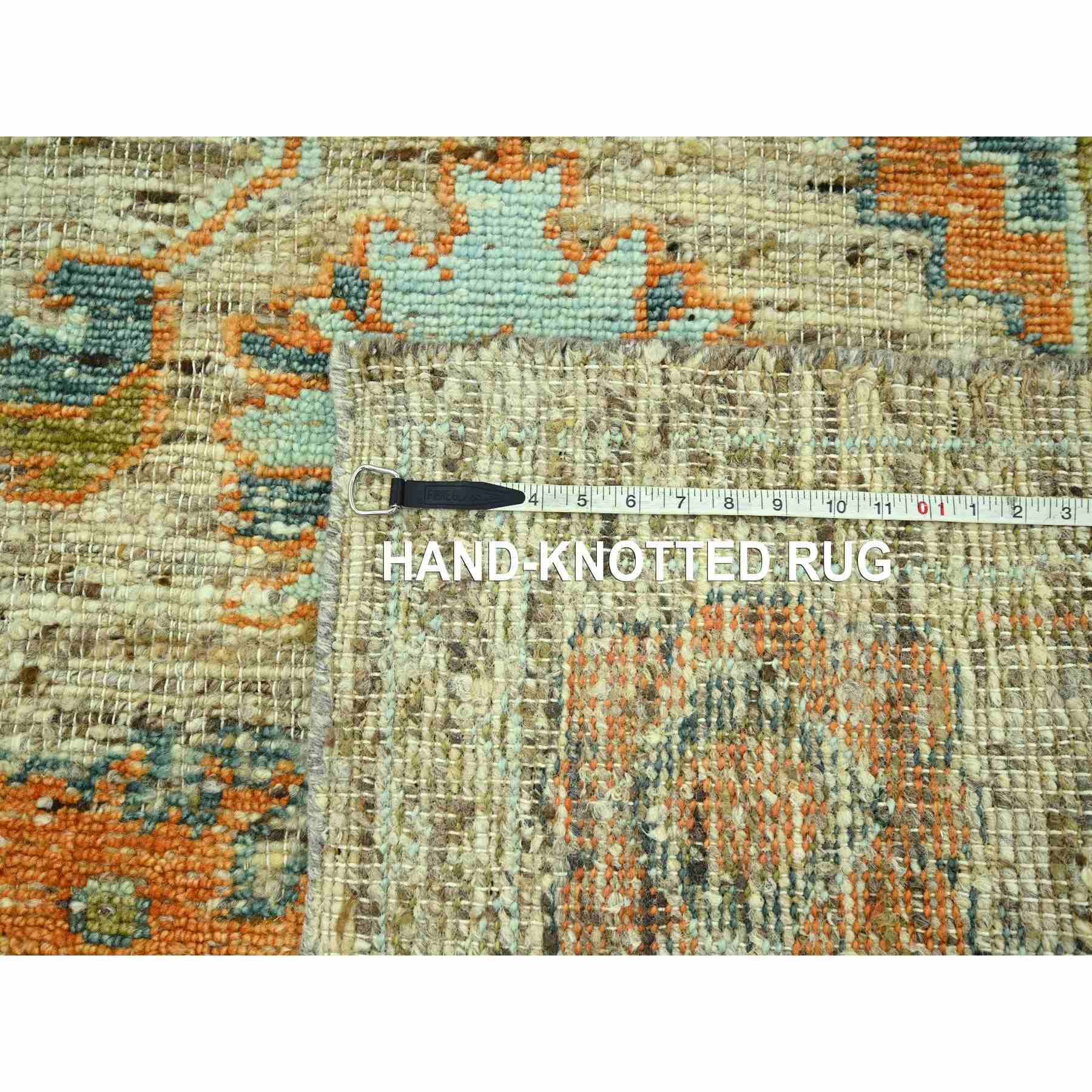 Oushak-And-Peshawar-Hand-Knotted-Rug-385060