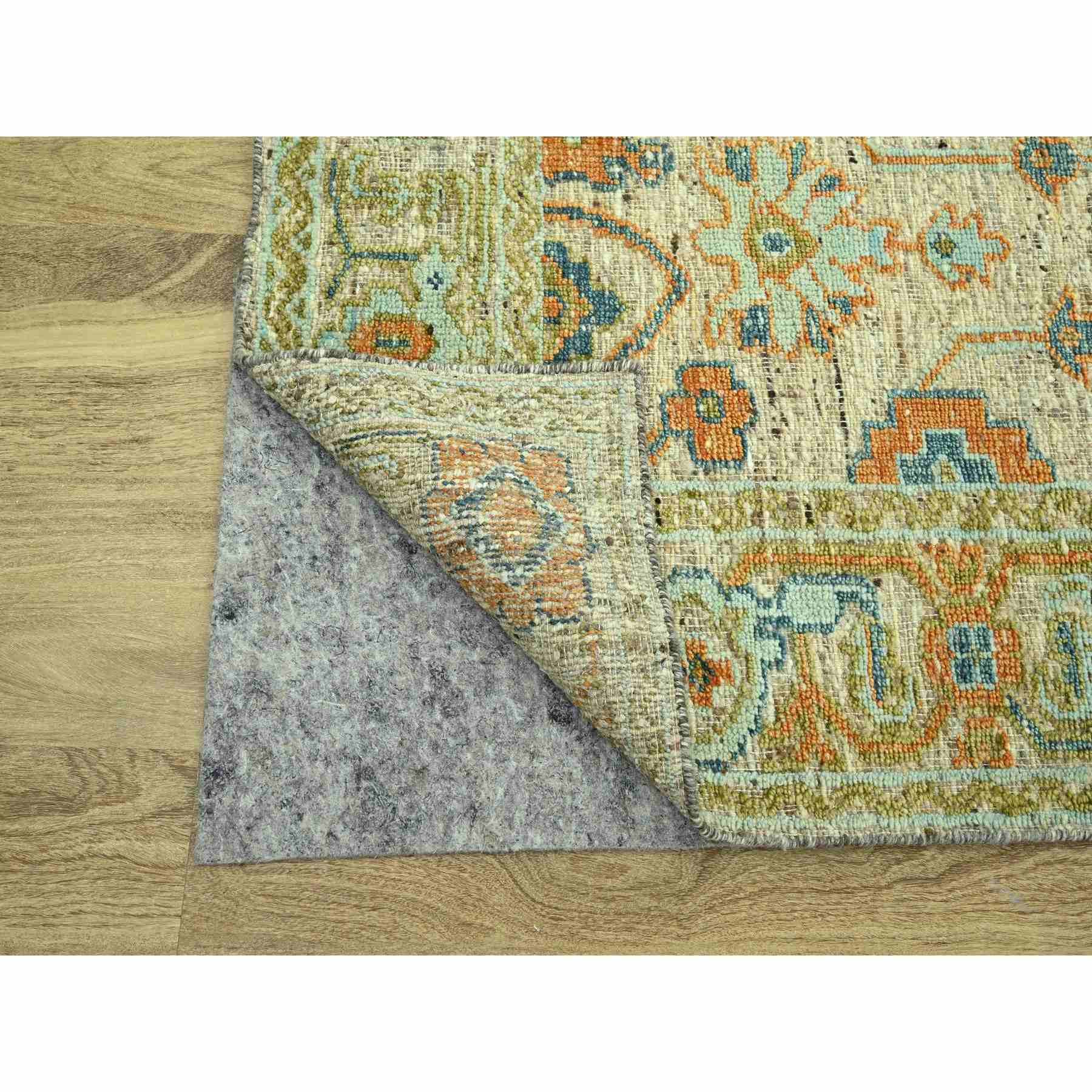 Oushak-And-Peshawar-Hand-Knotted-Rug-385065