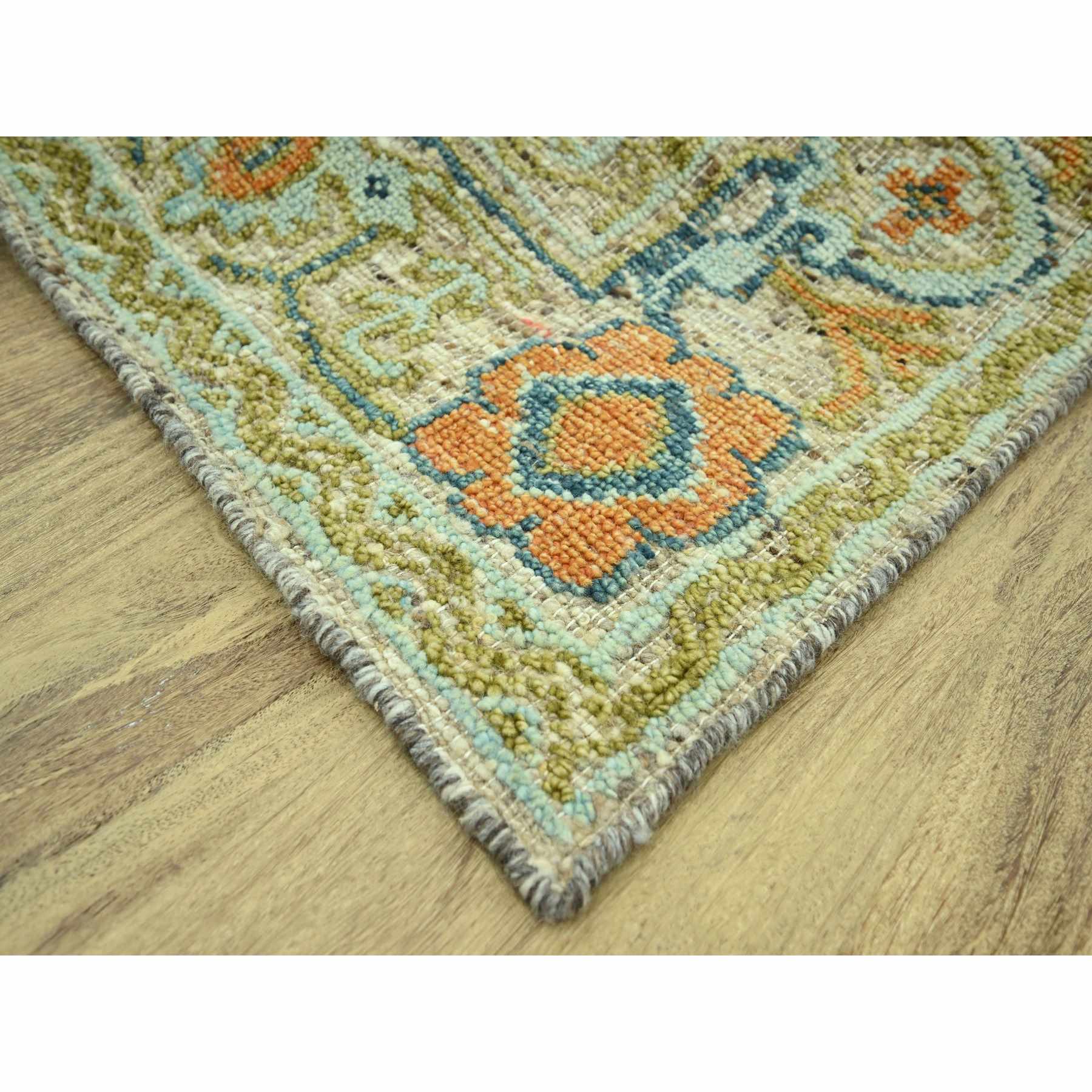Oushak-And-Peshawar-Hand-Knotted-Rug-385065