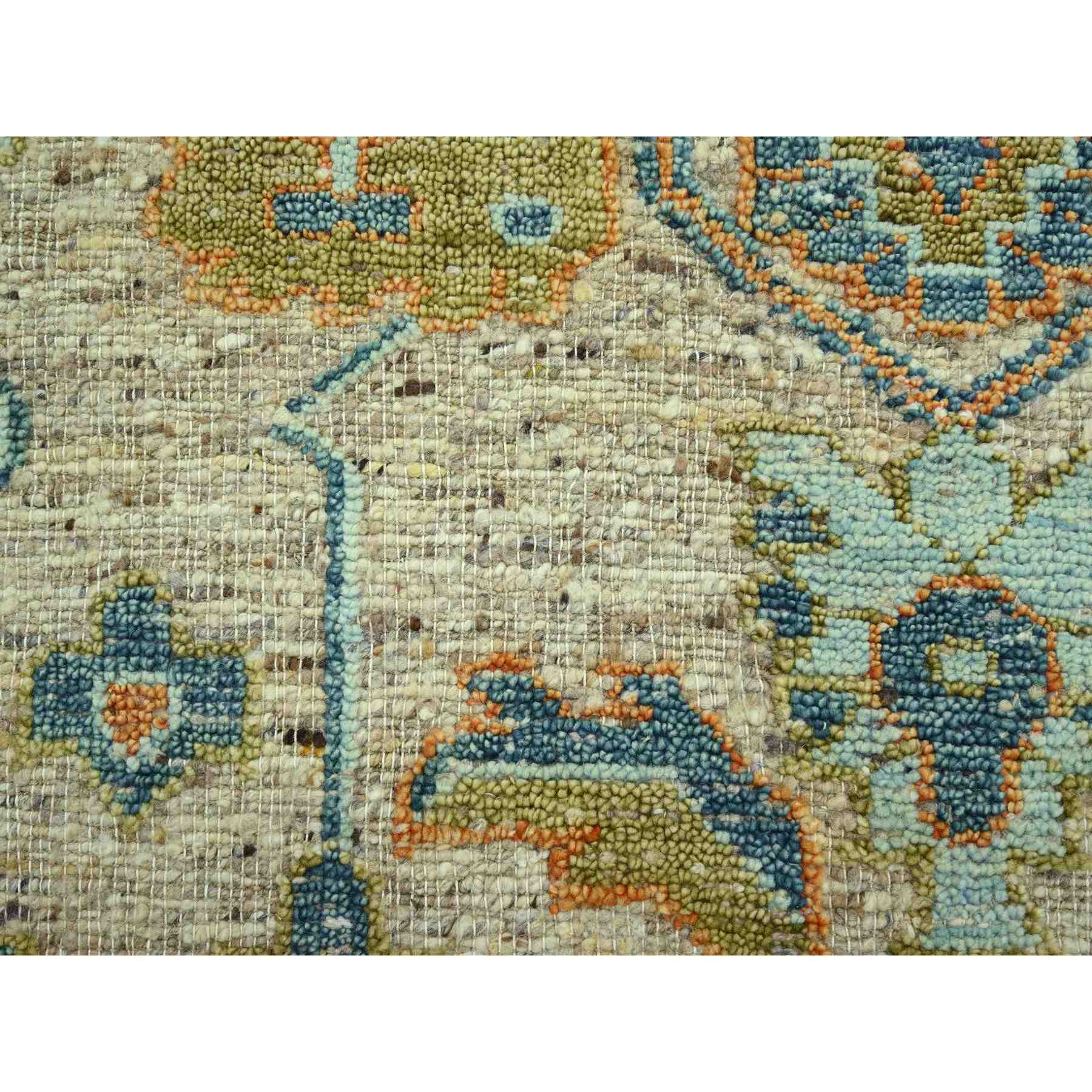 Oushak-And-Peshawar-Hand-Knotted-Rug-385065