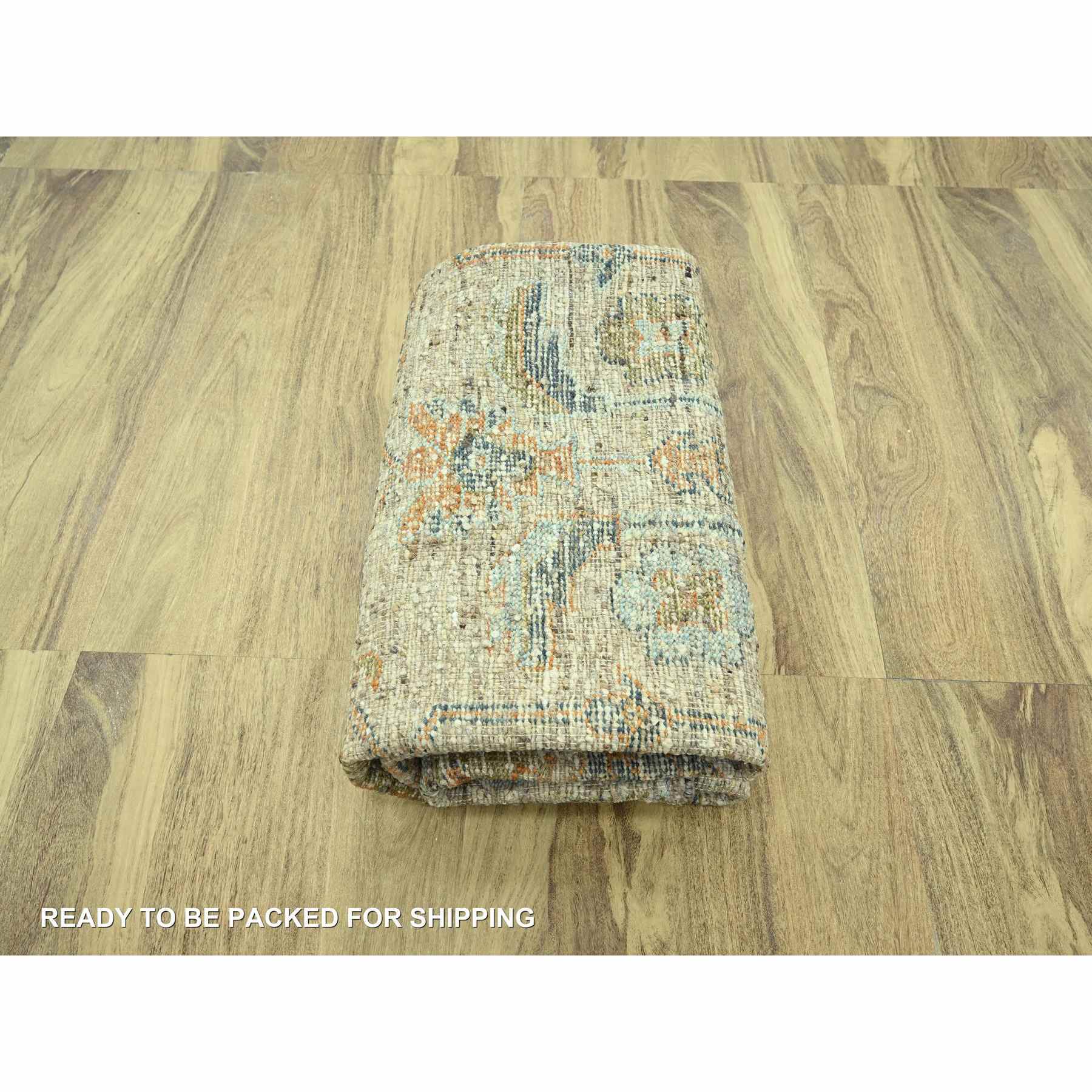 Oushak-And-Peshawar-Hand-Knotted-Rug-385065