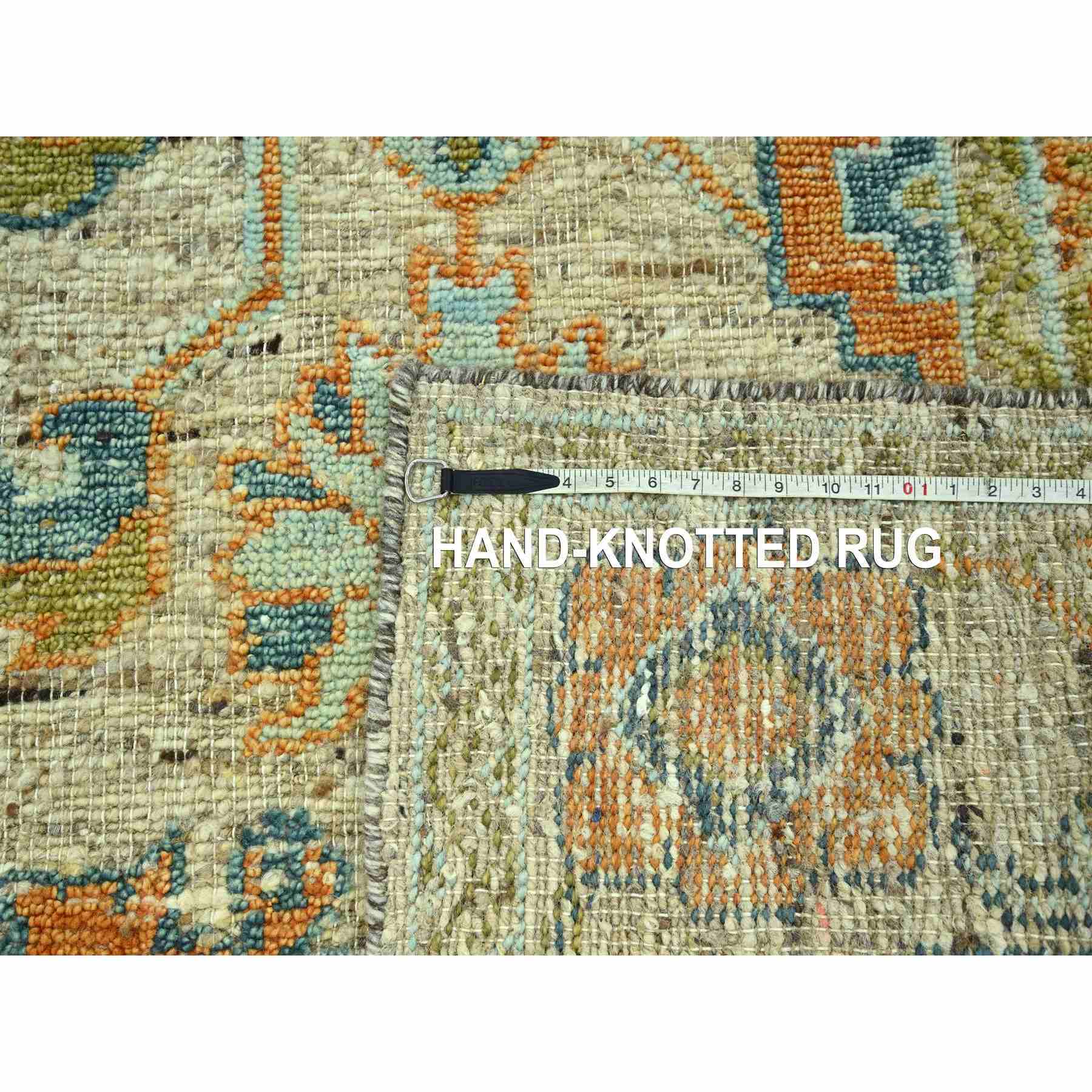 Oushak-And-Peshawar-Hand-Knotted-Rug-385065